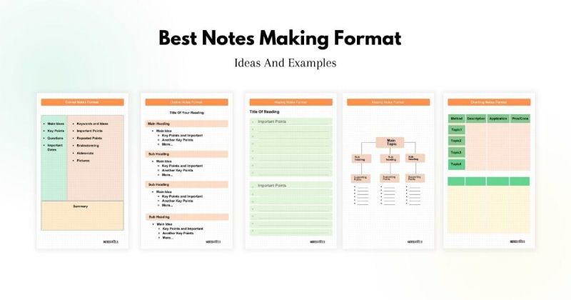 Note Making Format Pdf - Nature Image Collection - 8K Quality