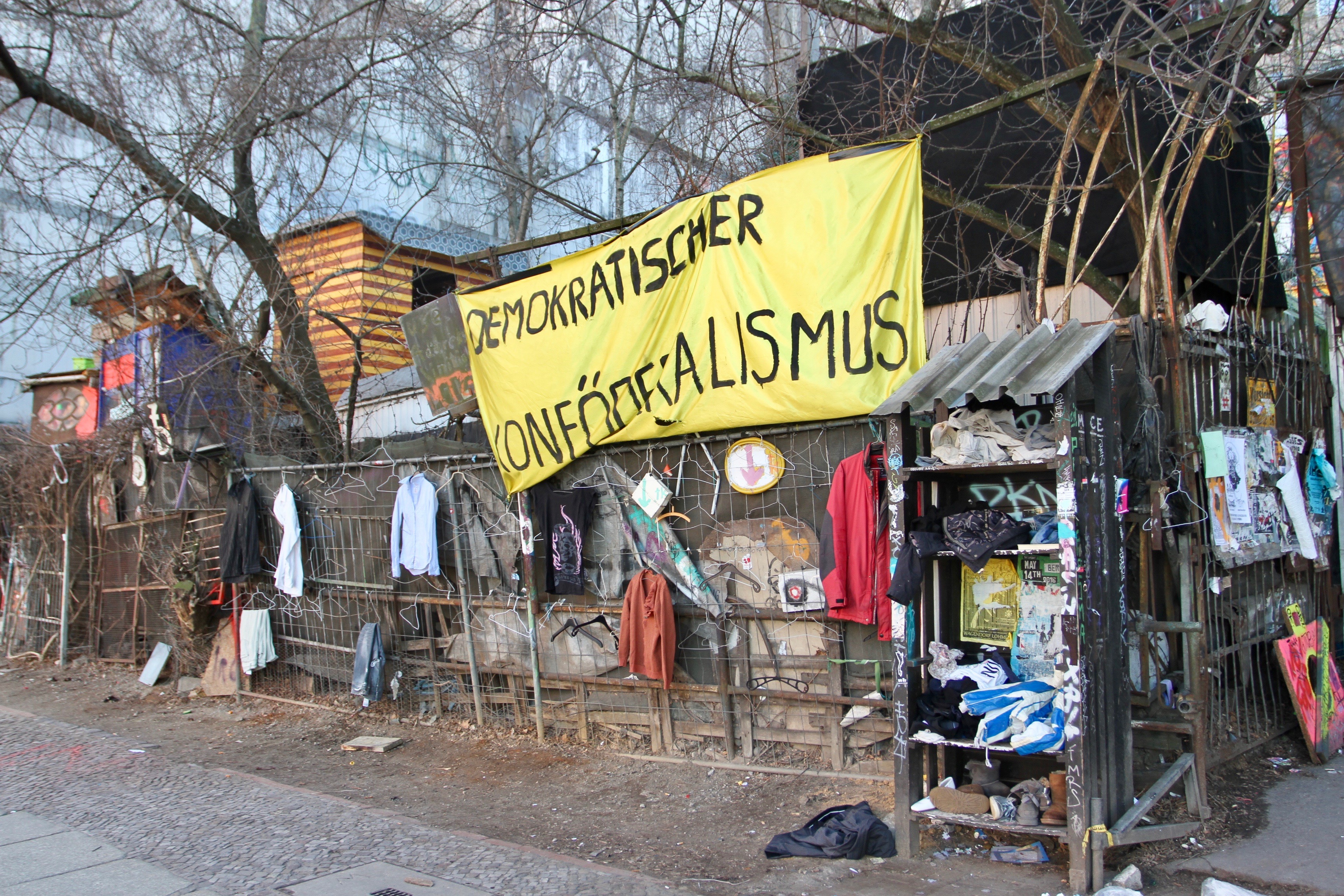 Outdoor squat, Berlin, Germany