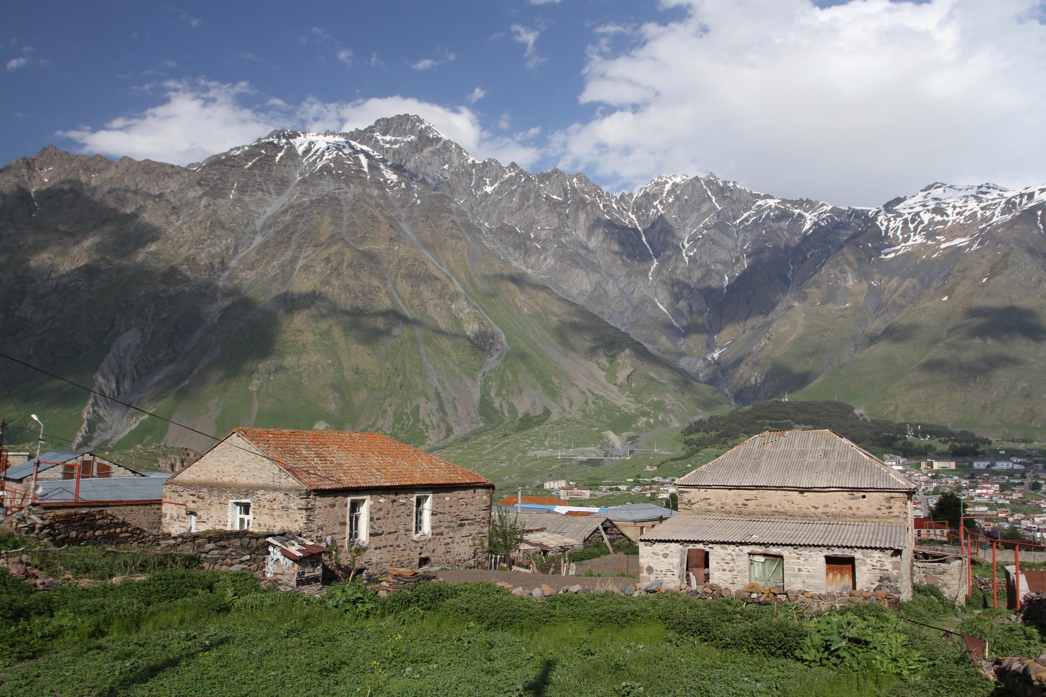 Stepantsminda, Kazbegi region, Caucasus mountains, Georgia