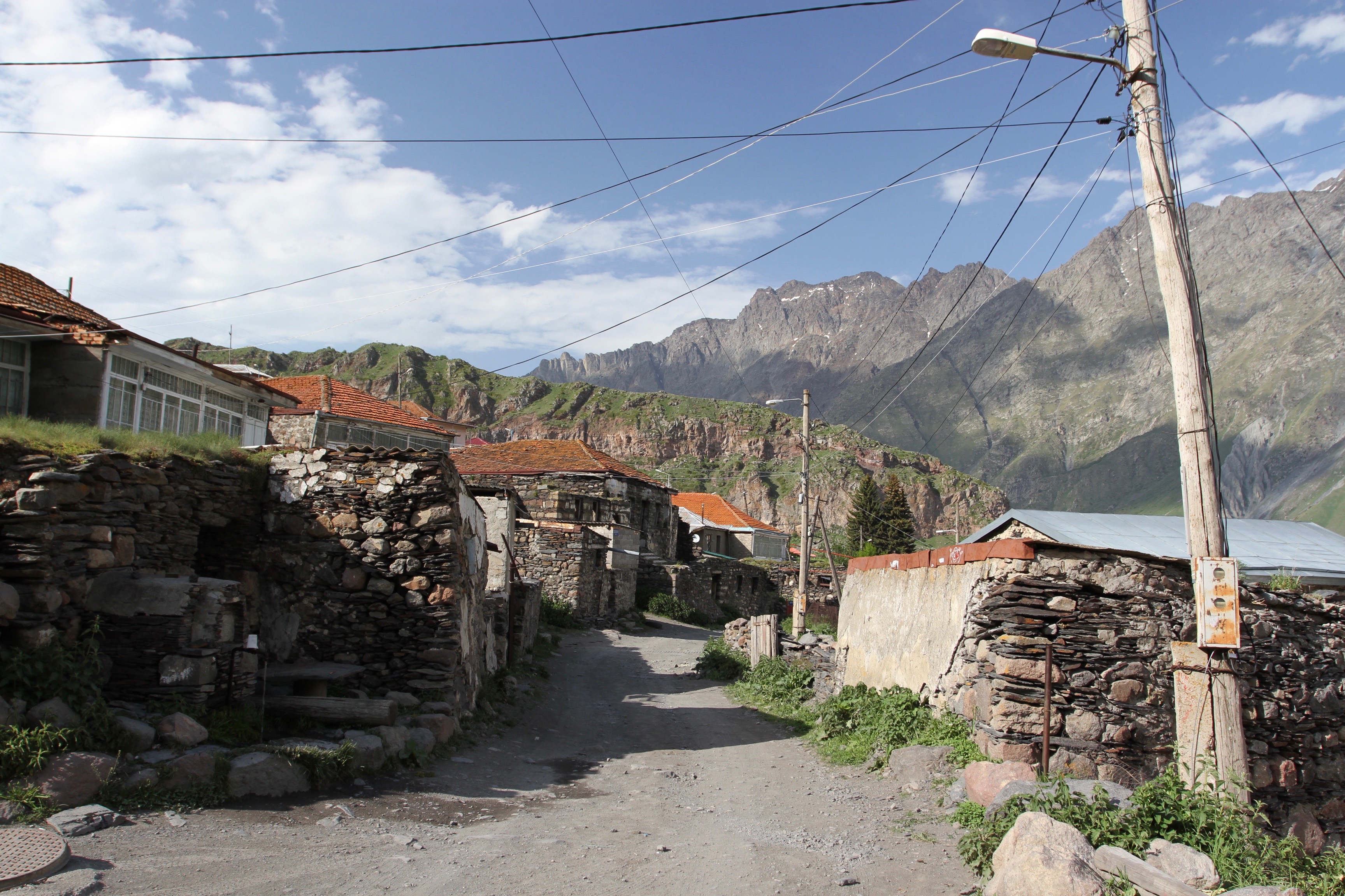 Stepantsminda, Kazbegi region, Caucasus mountains, Georgia