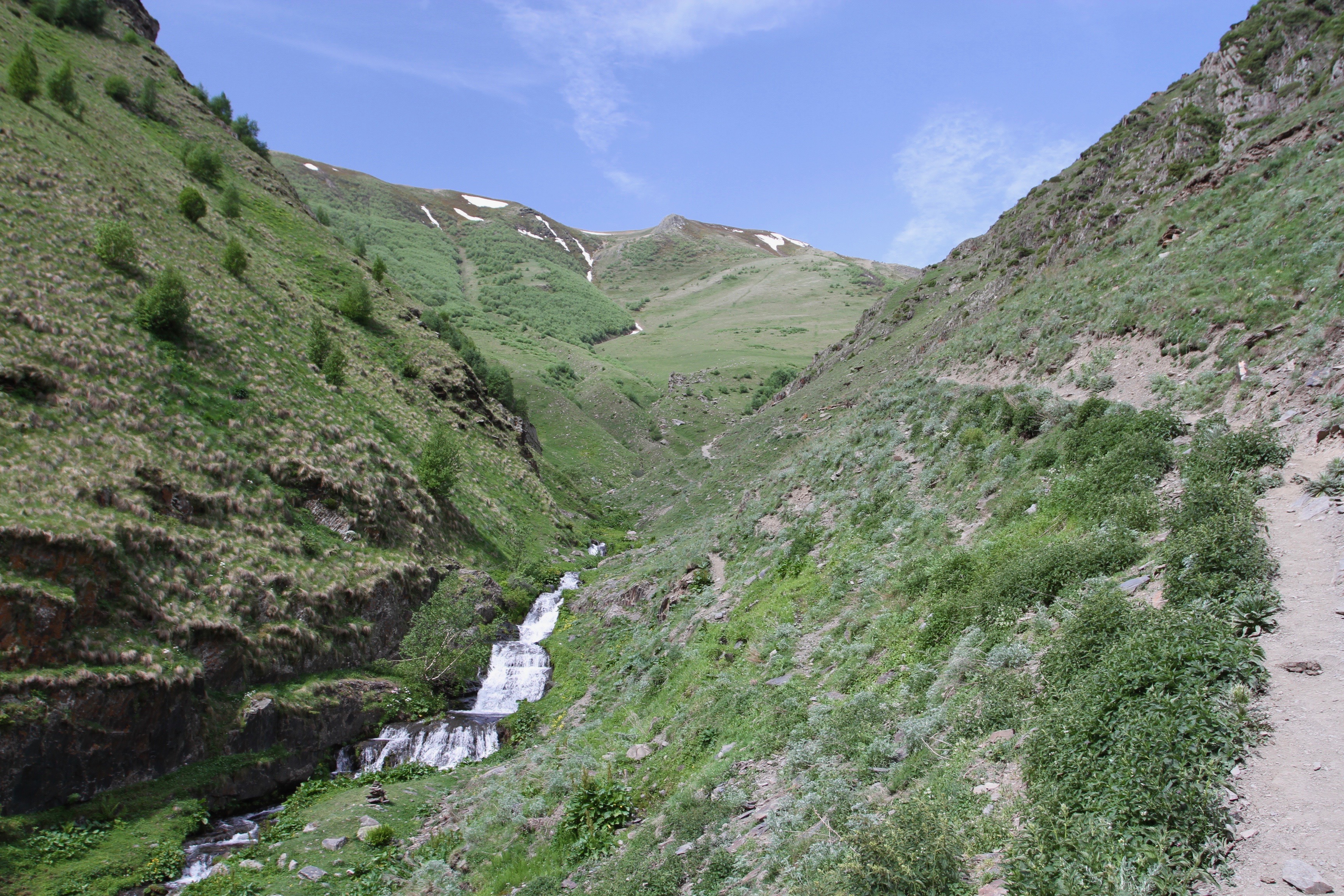 Stepantsminda, Kazbegi region, Caucasus mountains, Georgia