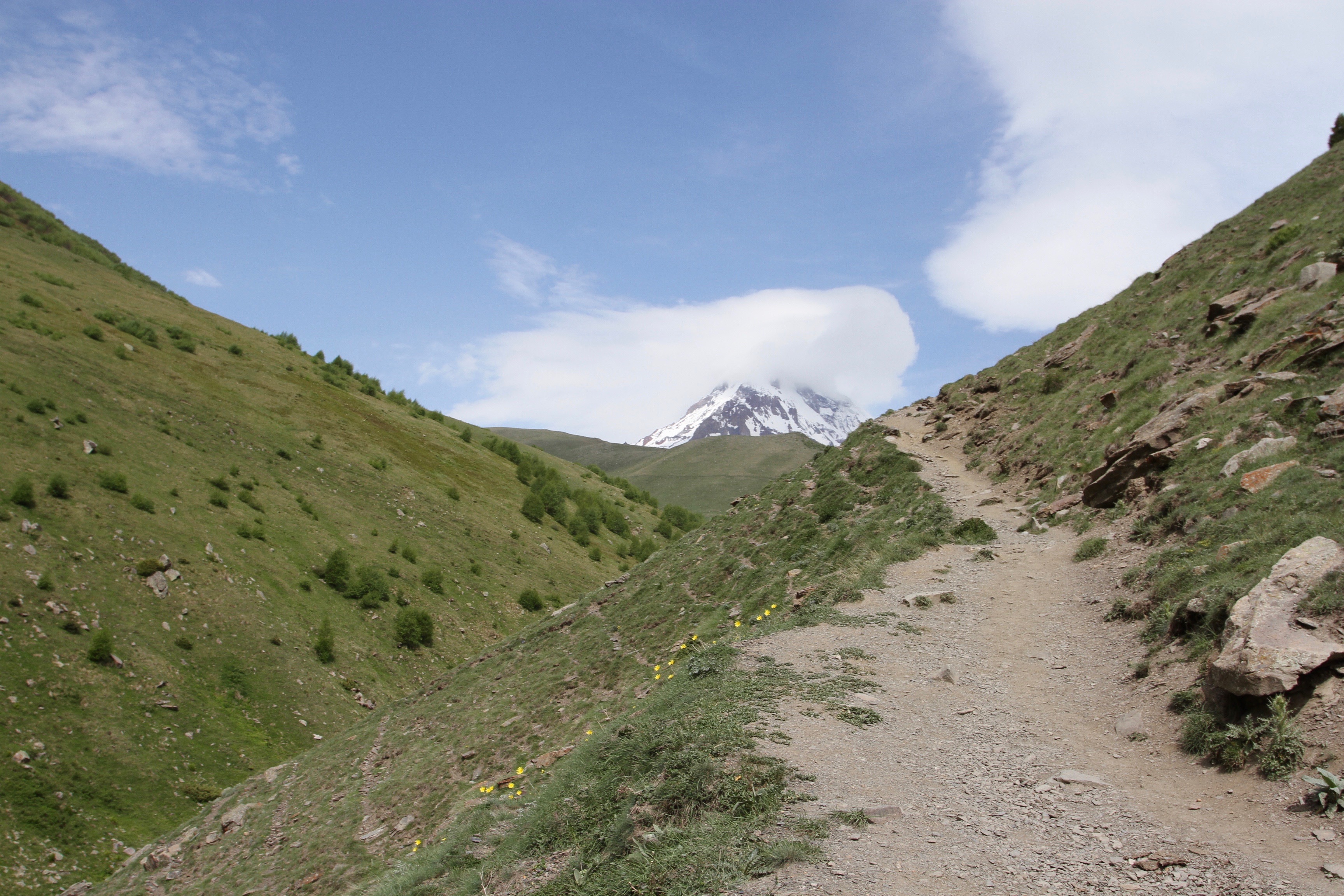 Stepantsminda, Kazbegi region, Caucasus mountains, Georgia