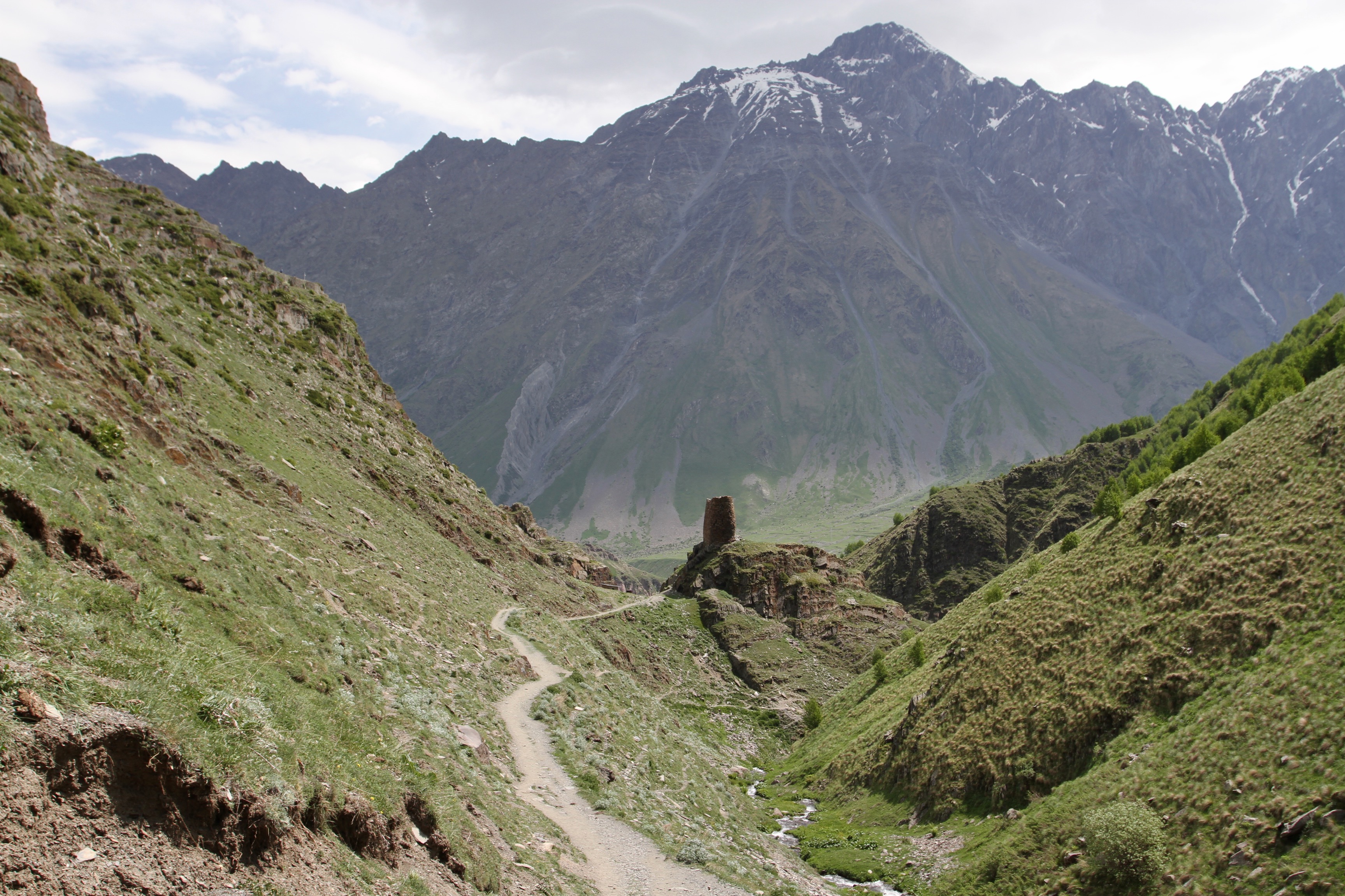Stepantsminda, Kazbegi region, Caucasus mountains, Georgia
