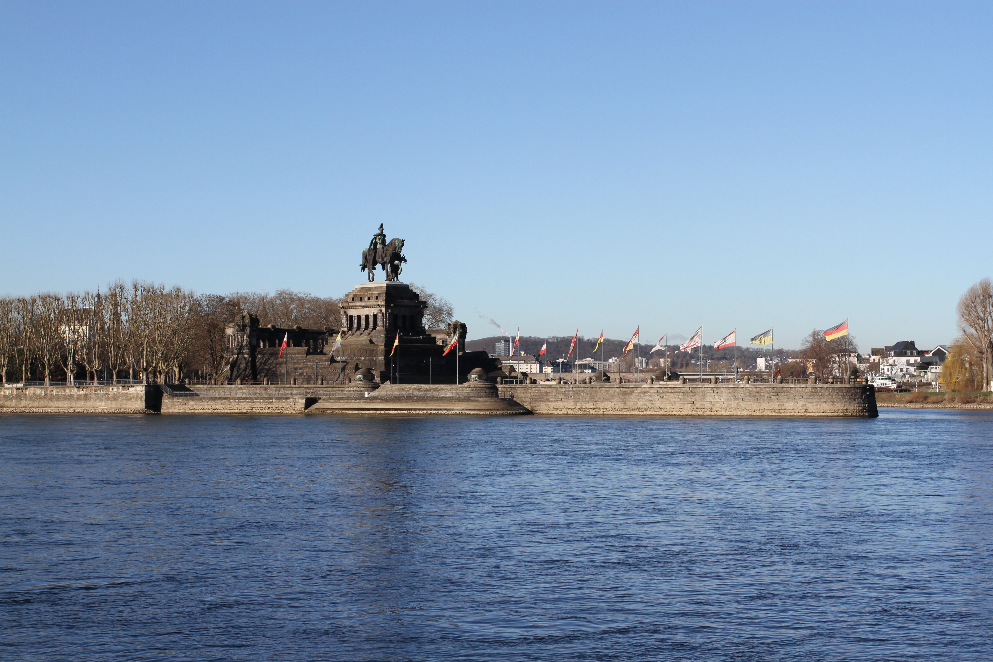 Deutsches Eck at the Rivers Rhine and Moselle, Koblenz, Germany