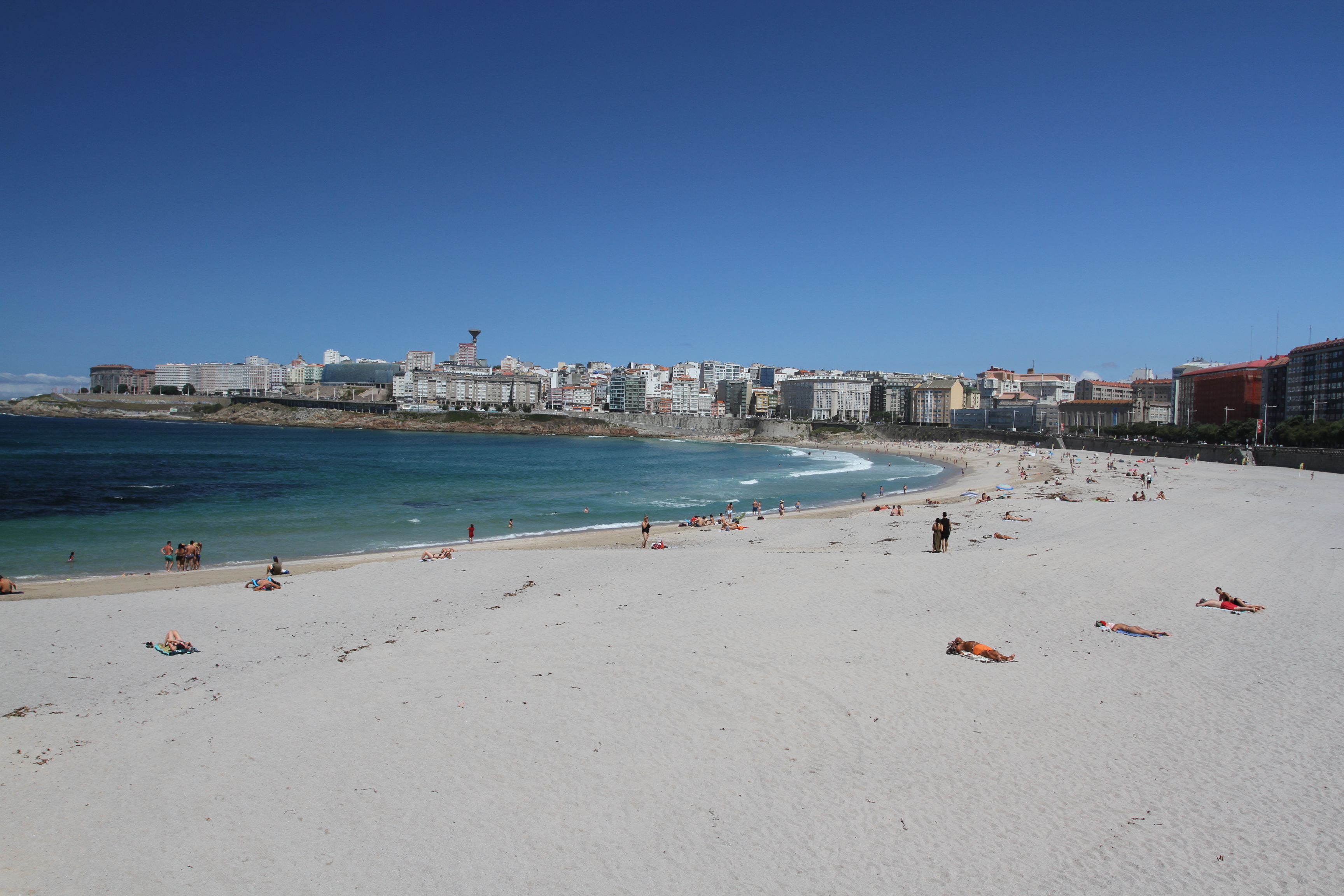 Praia de Orzán, A Coruna, Galicia, Spain