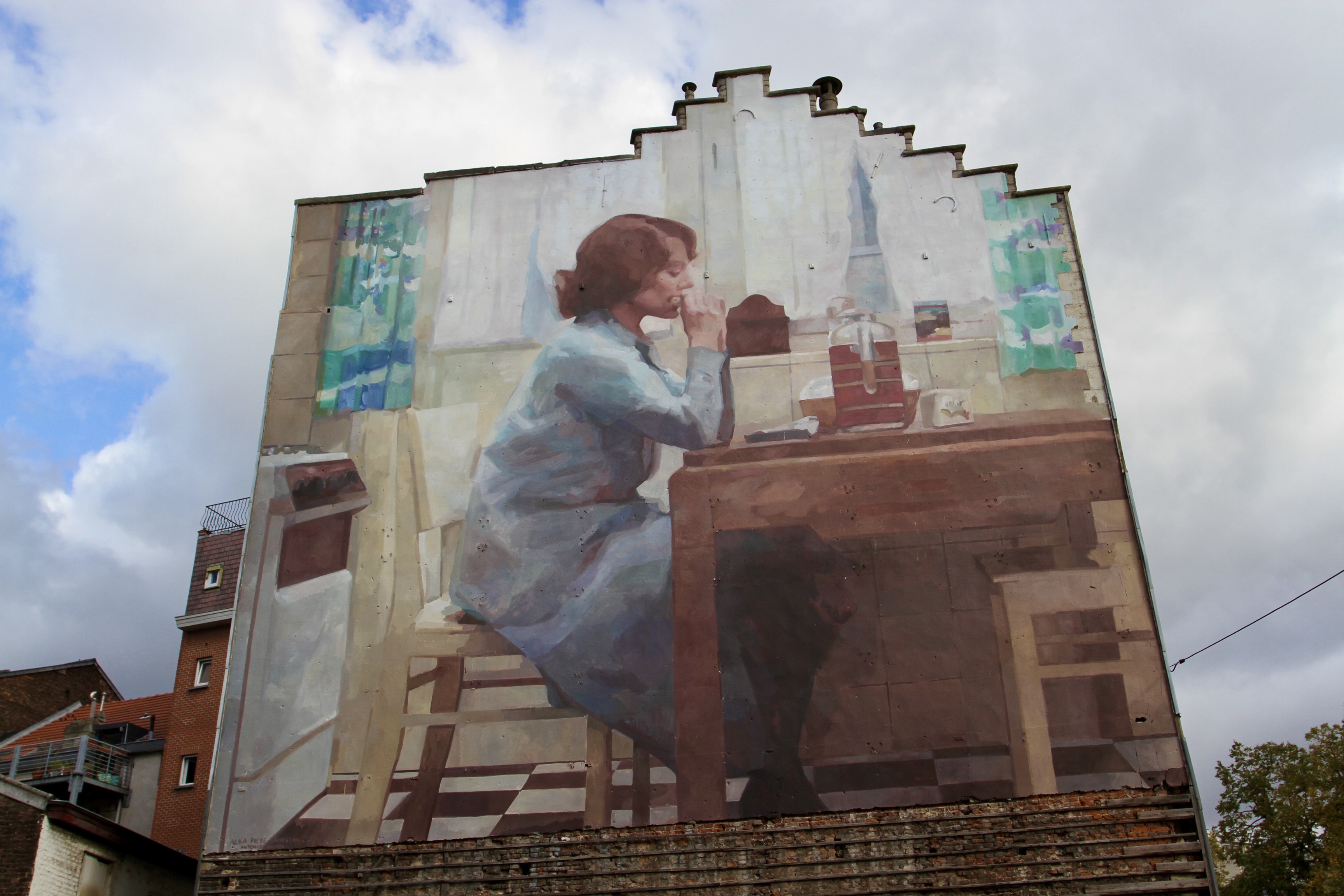 Jeanne Dielman by Alba Fabre Sacristán, Street Art, Brussels, Belgium