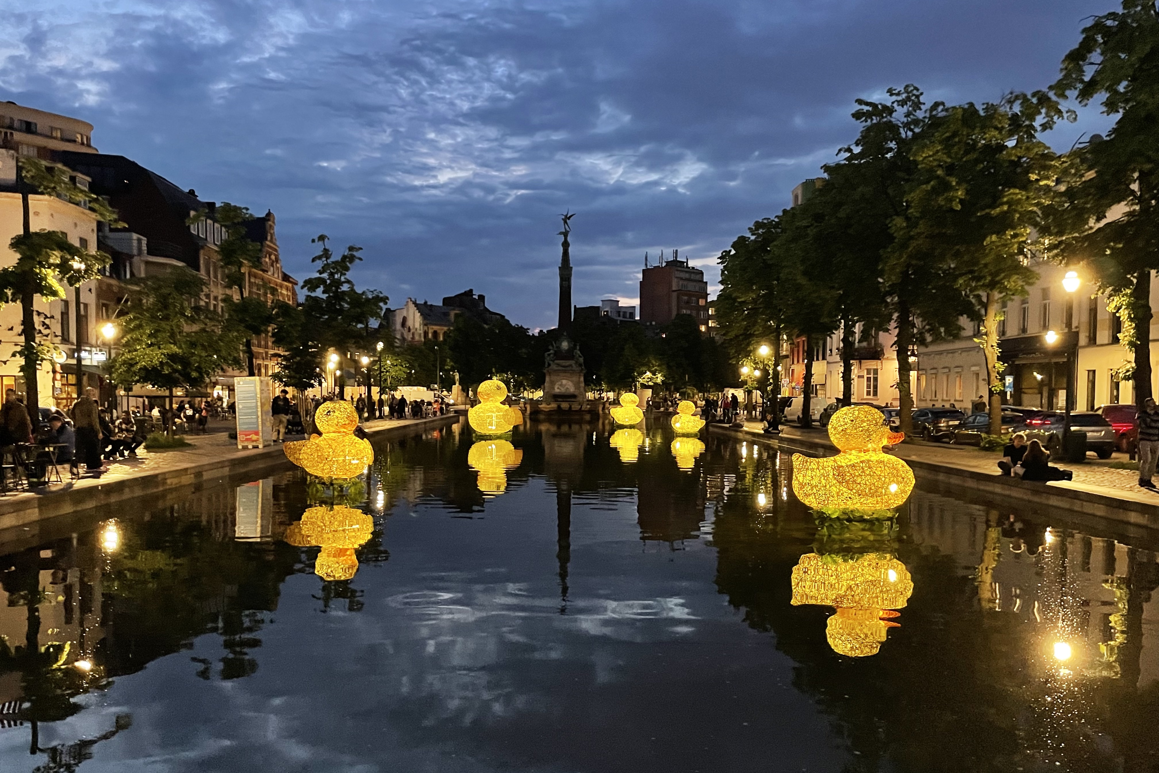 Duck invasion, Brussels, Belgium