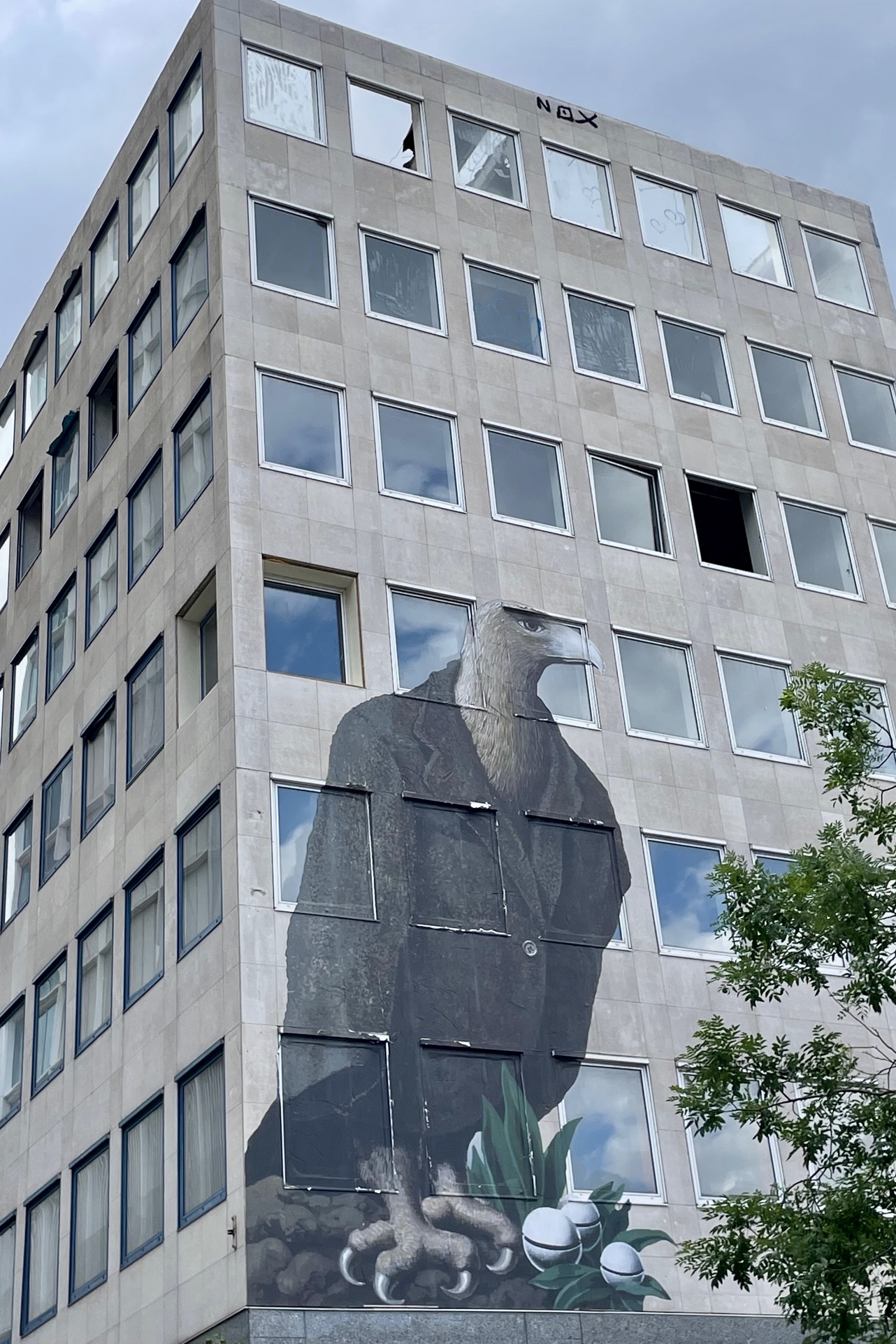 In the footsteps of Magritte collage, Brussels