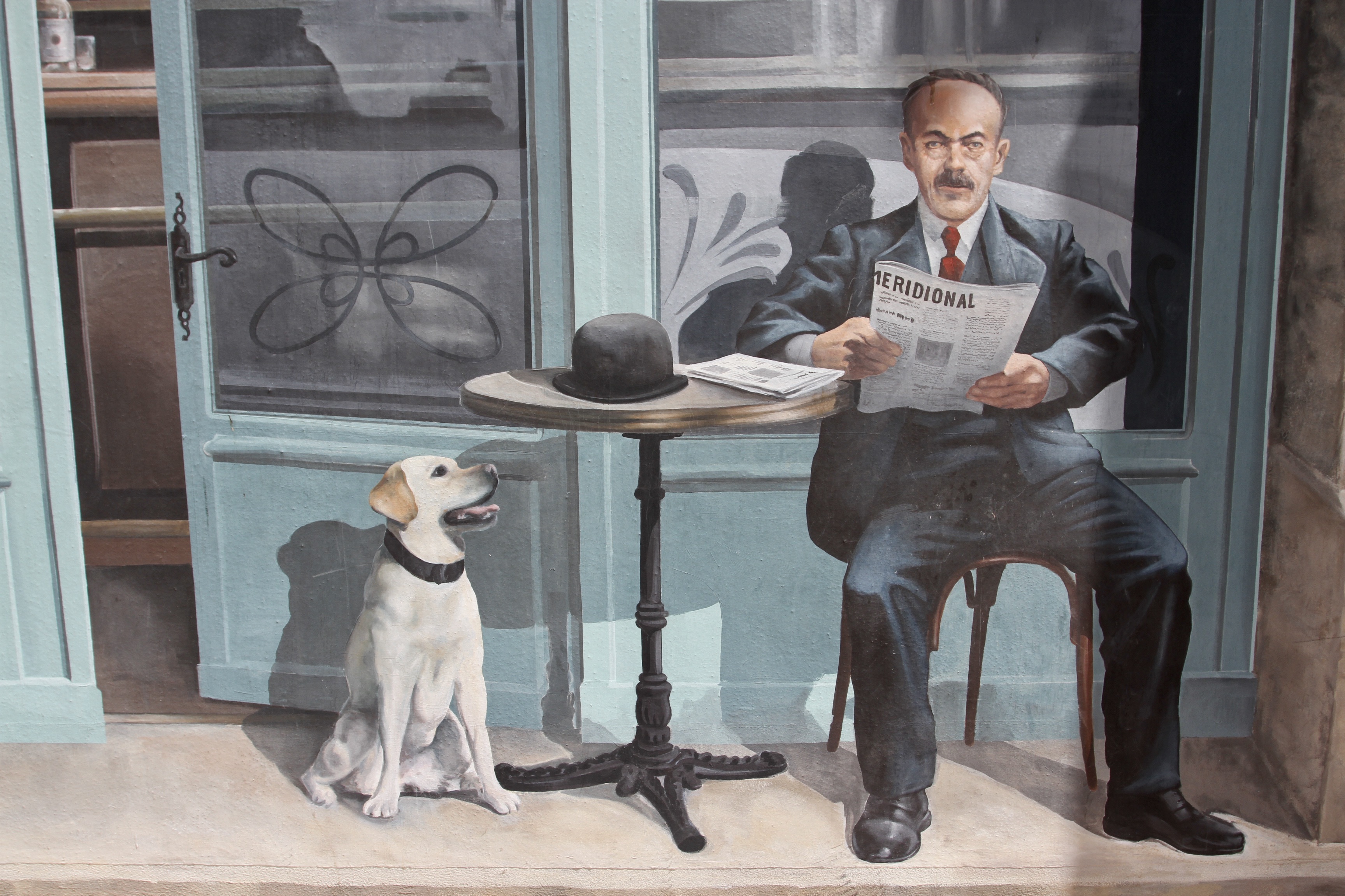 Antoine Emile Moulin, trompe l’oeil fresco, Beziers, France