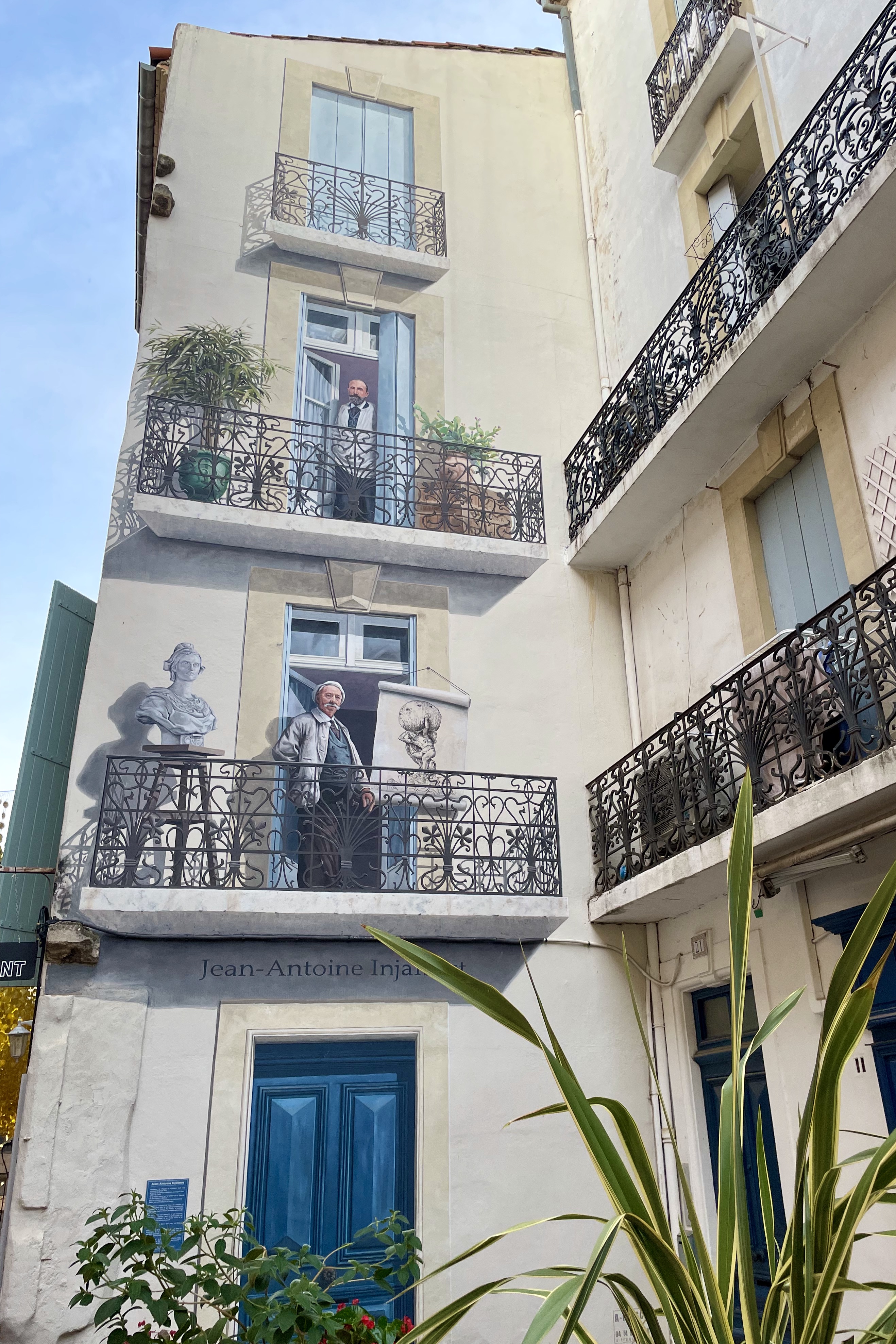 Jean-Antoine Injalbert, trompe l’oeil fresco, Beziers, France