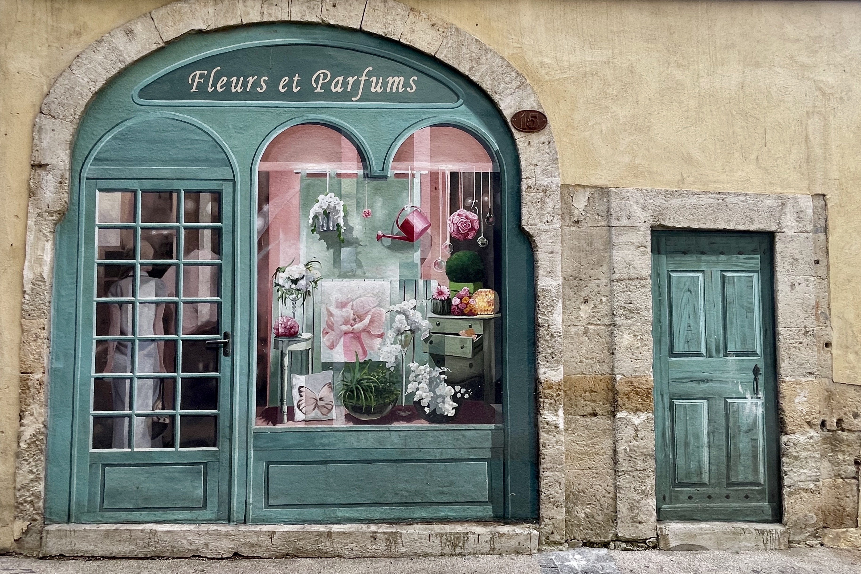 Casimir Péret, trompe l’oeil fresco, Beziers, France