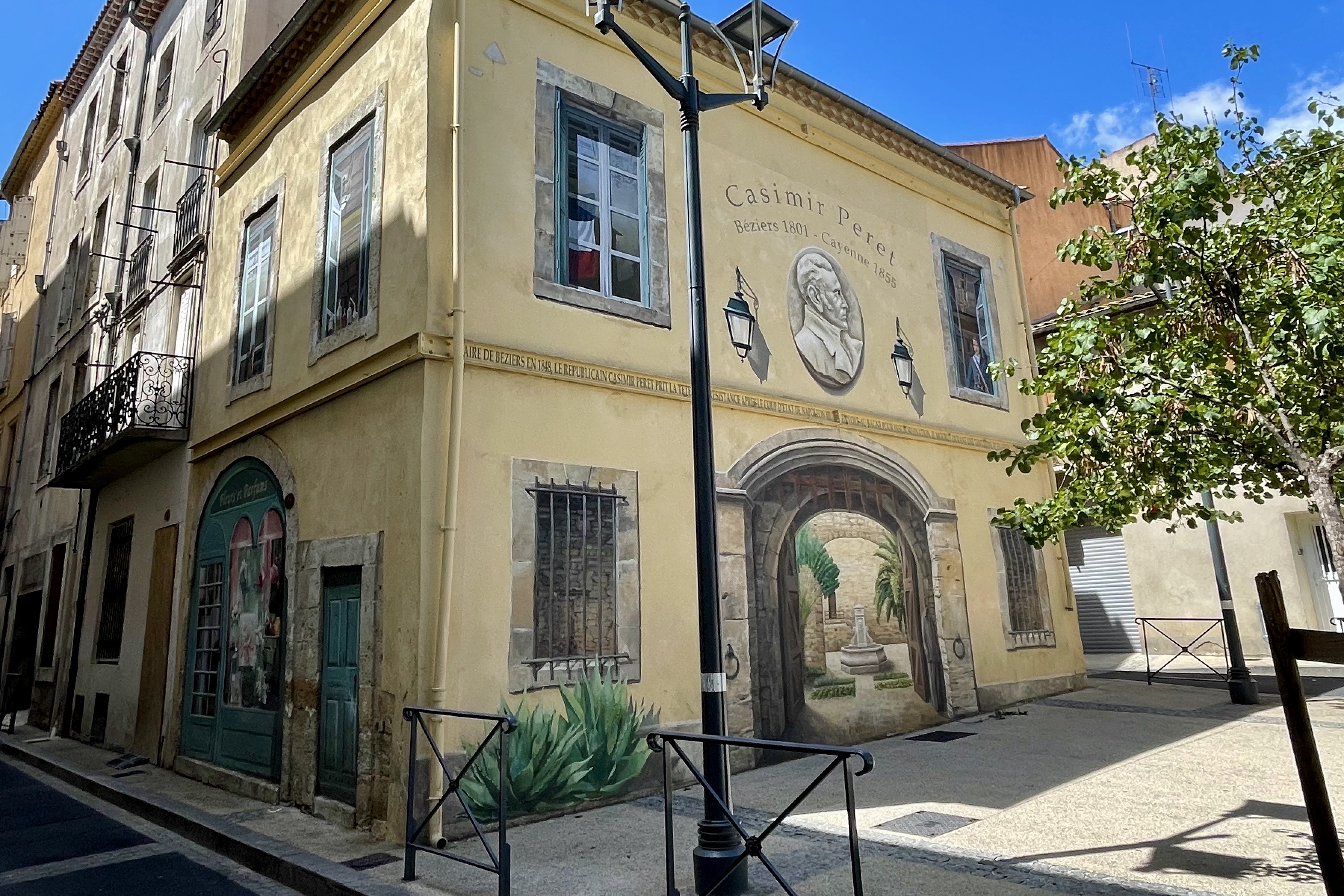 Casimir Péret, trompe l’oeil fresco, Beziers, France