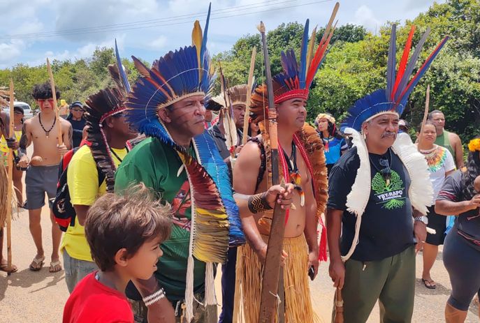 Indígenas protestam contra desmatamento e construção de resort na Paraíba