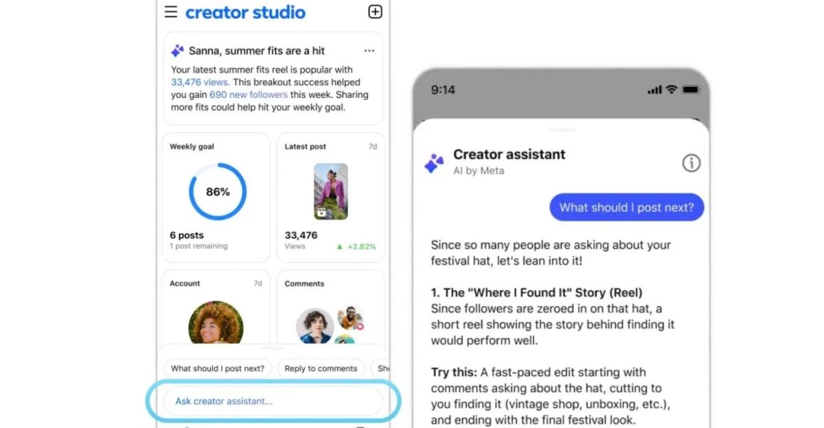 Meta revive Creator Studio como app com assistente de IA para criadores de conteúdo