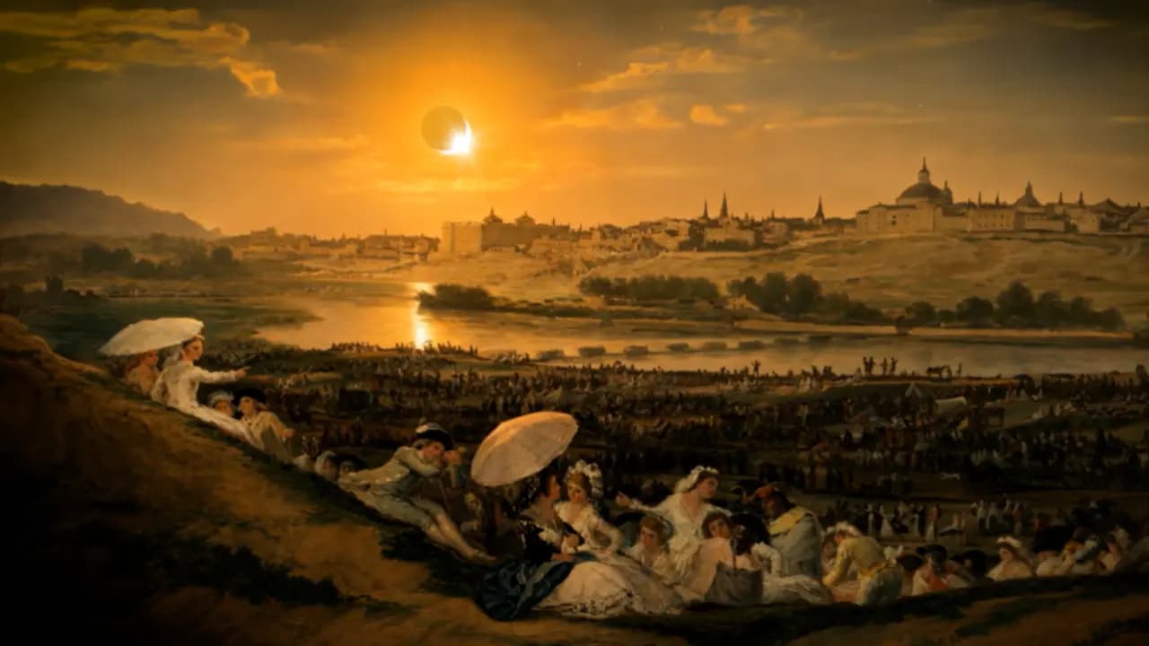 La llegada del eclipse transforma la luz de las obras del Museo del Prado 