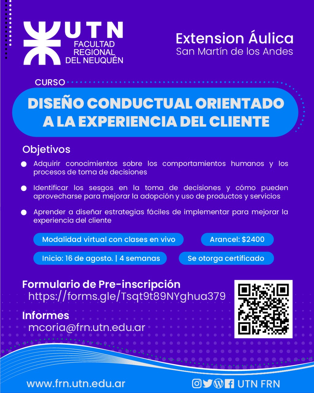 La Utn Frn Dictara Un Curso De Diseno Conductual Orientado A La Experiencia Del Cliente Noticias Utn Frn