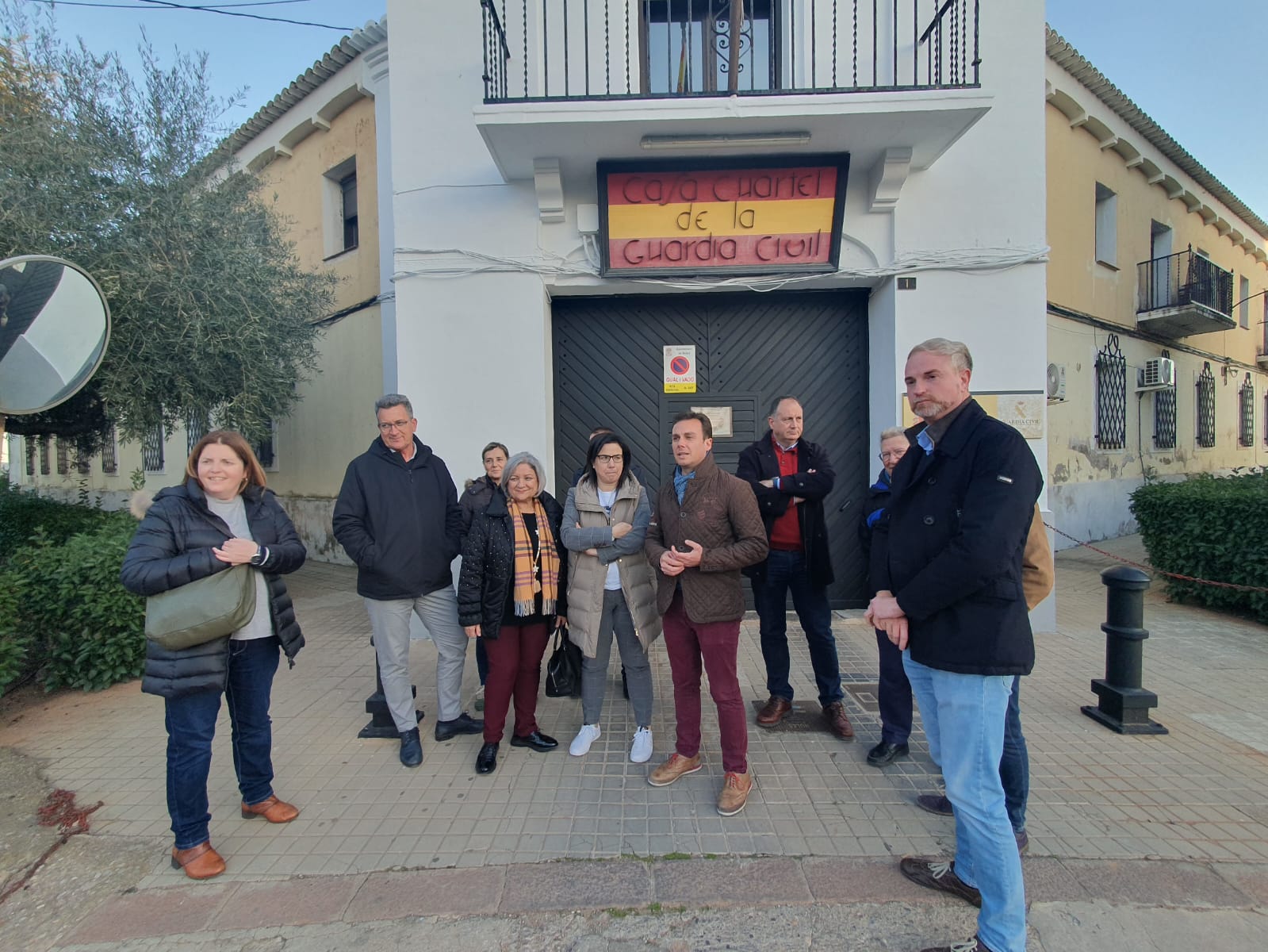Ana Vázquez en cuartel Guardia Civil
