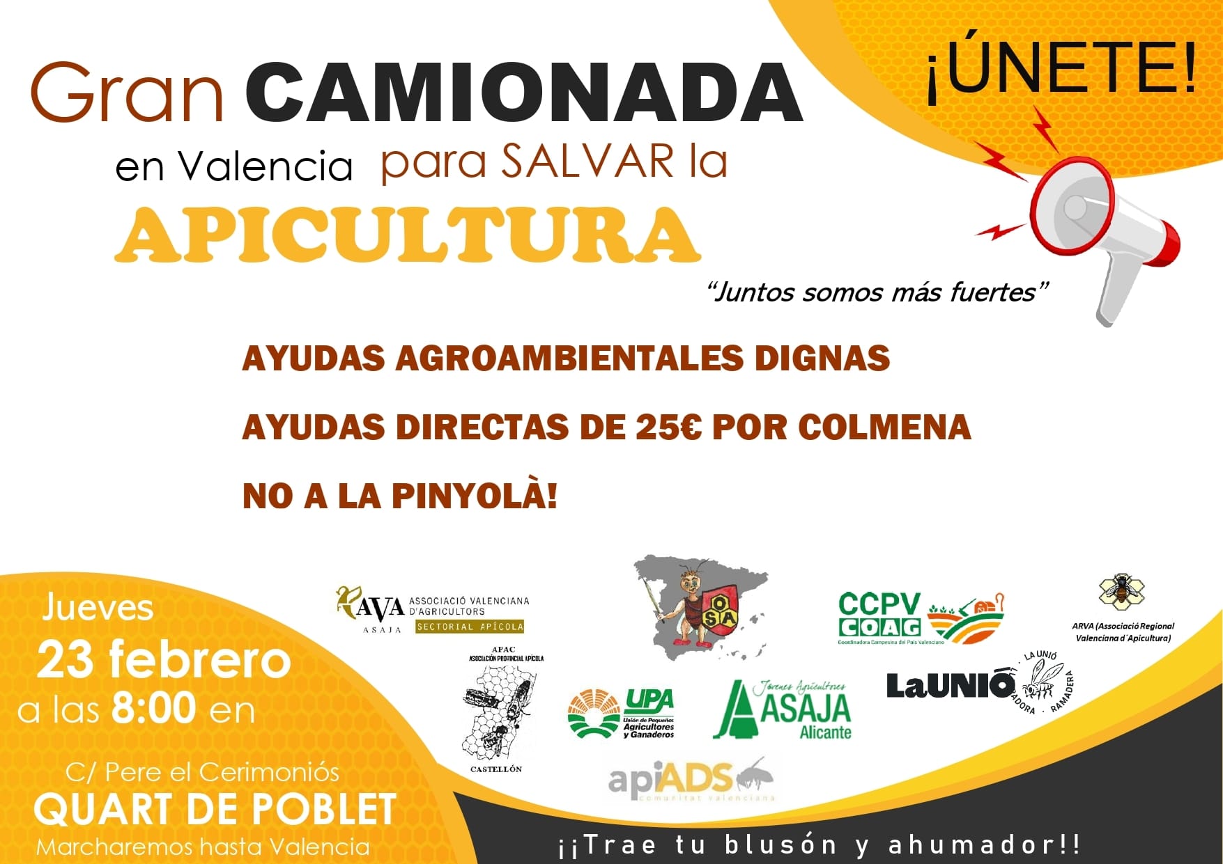 Cartel protesta camionada