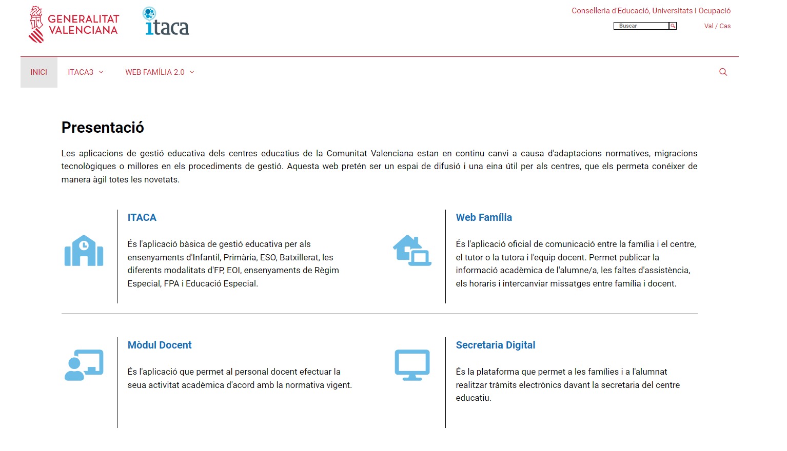 web ITACA