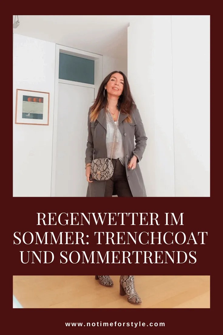 Regenwetter im Sommer: Trenchcoat und Sommertrends kombiniert