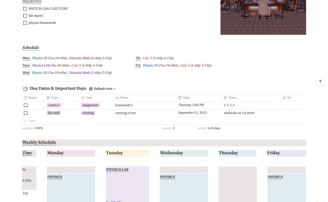 Notion Student Dashboard Setup | Notionhub