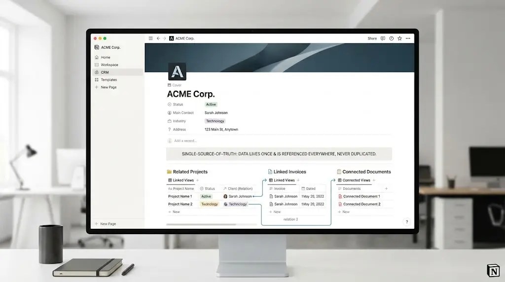 Company dashboard mockup