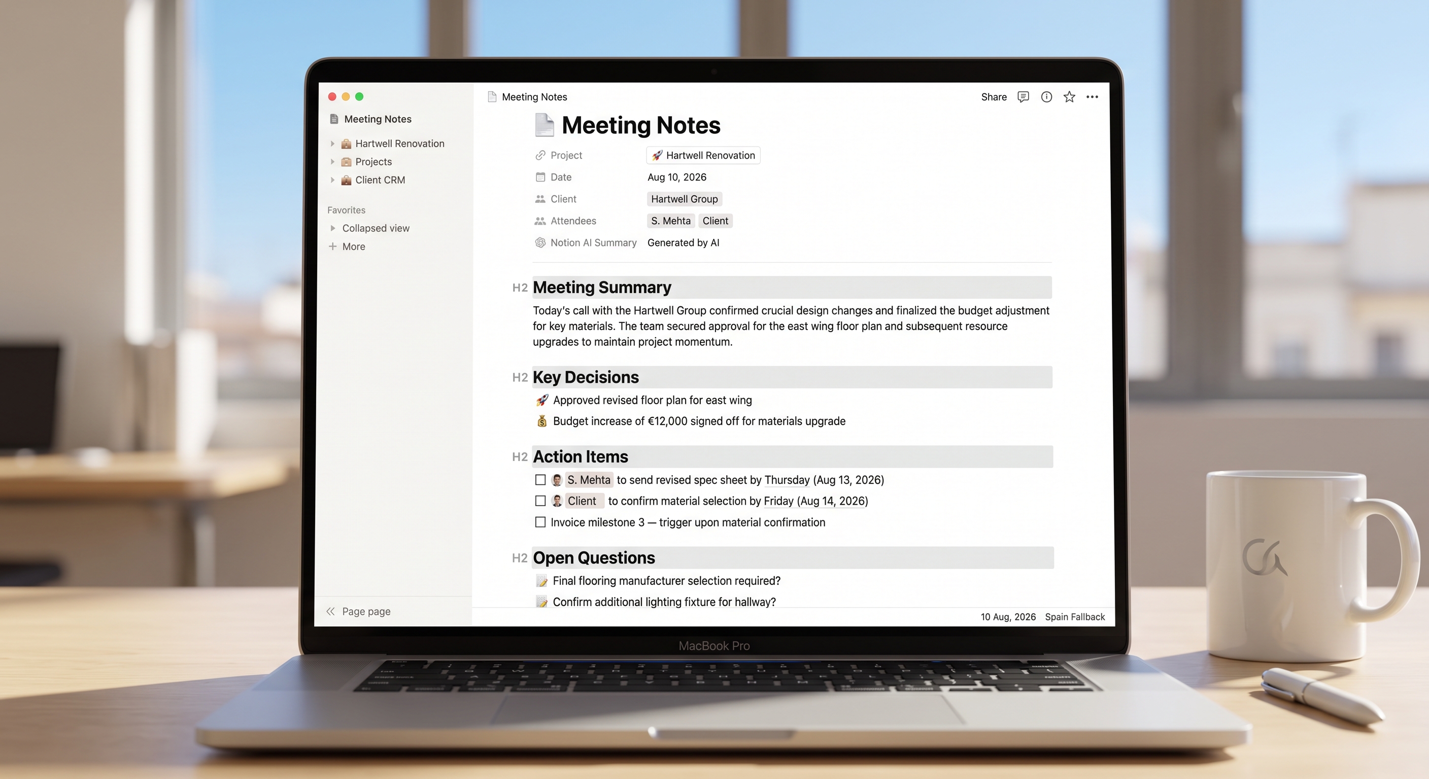 Notion AI Meeting Notes