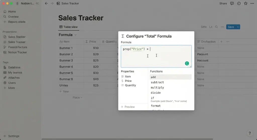 Notion formula screenshot