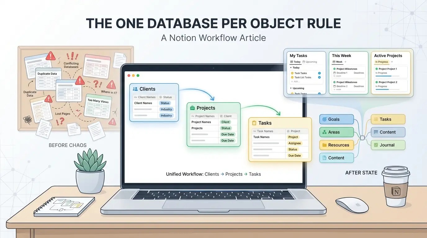 The one database per object rule