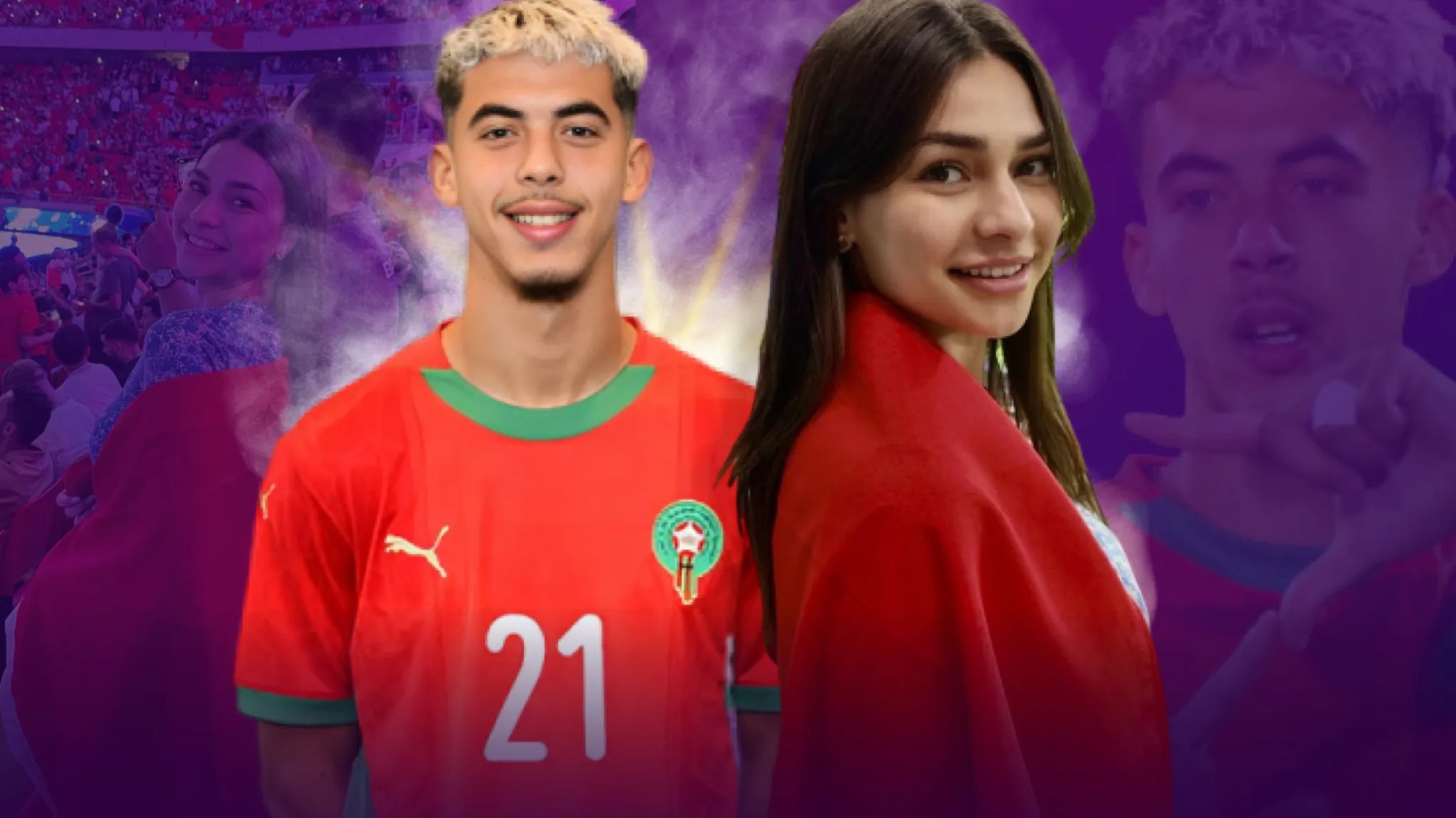 زوجة ياسر الزابيري تخطف الأنظار بعد فوز “أشبال الأطلس” بكأس العالم