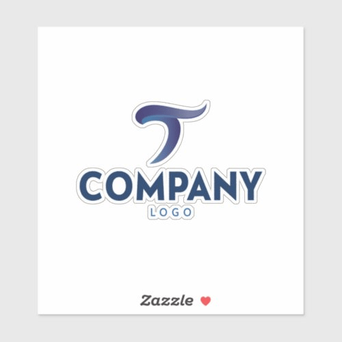 Round white sticker with a company logo for sealing bags and boxes