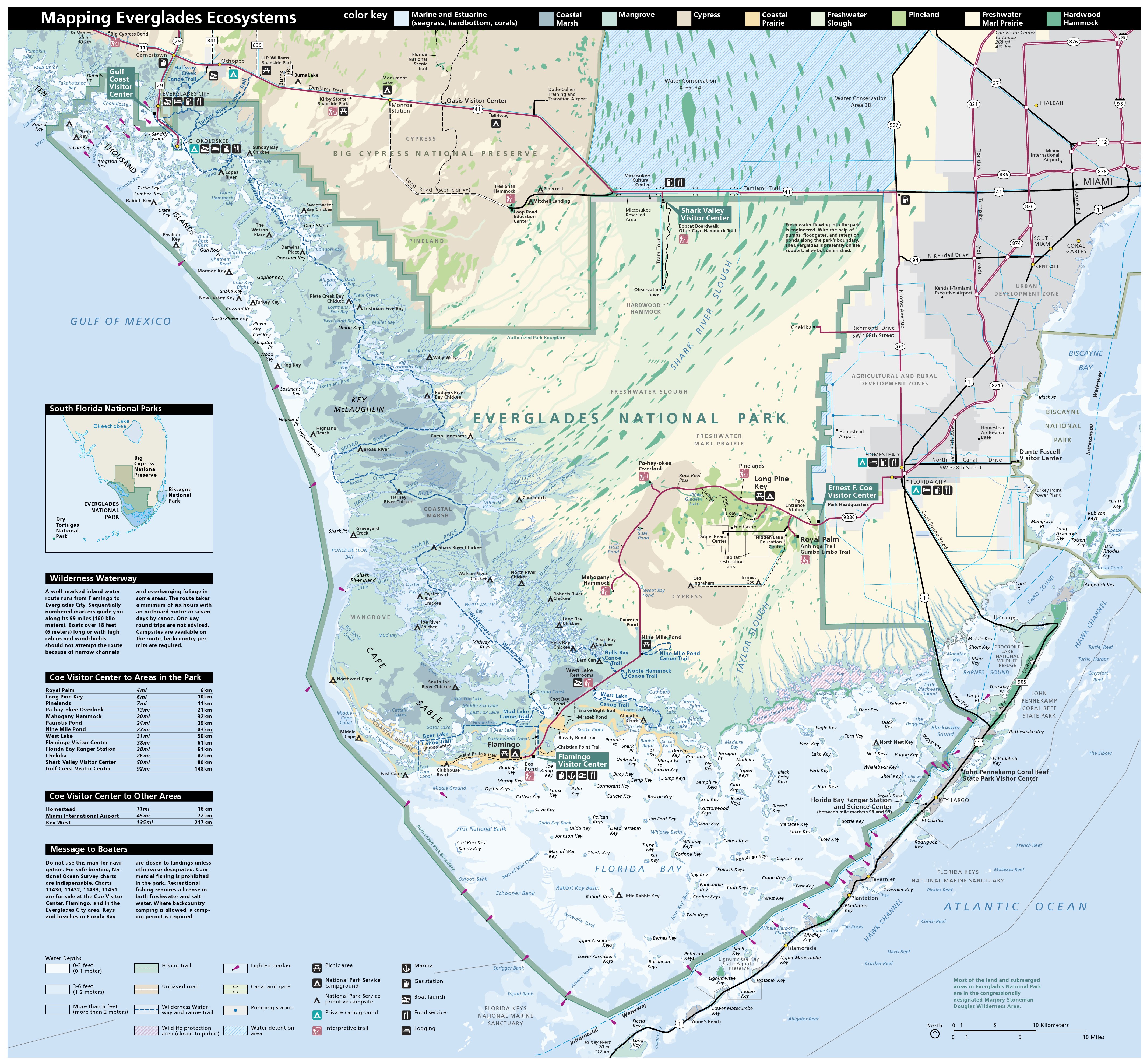 The Everglades Map Everglades Map 