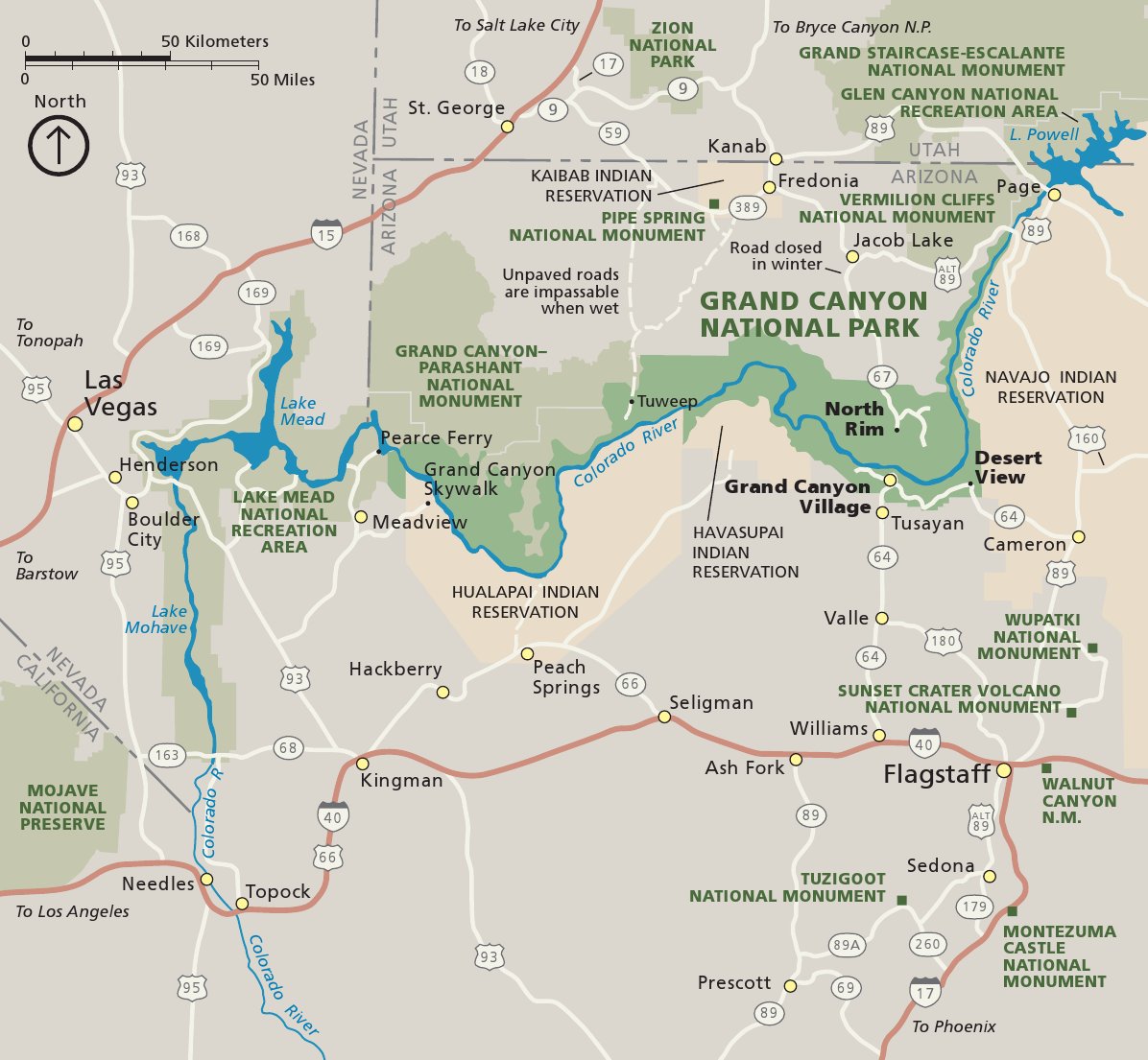 Desk Calendar Design 2026 Grand Canyon Grand Canyon Regional Map 