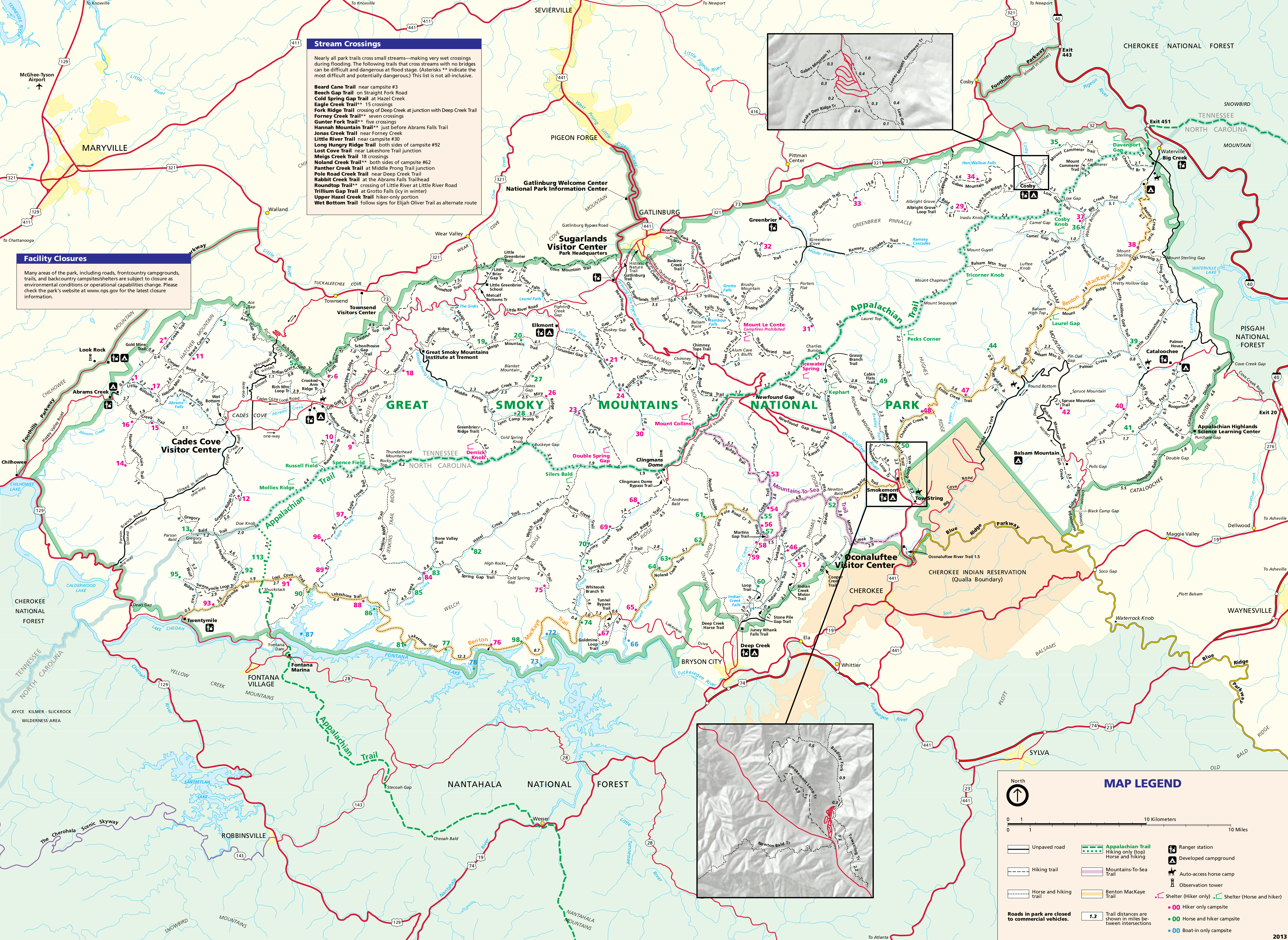 Great Smoky Mountains National Park EARTHSC 1105 Research Guides At Great Smoky Mountains Trail Map 