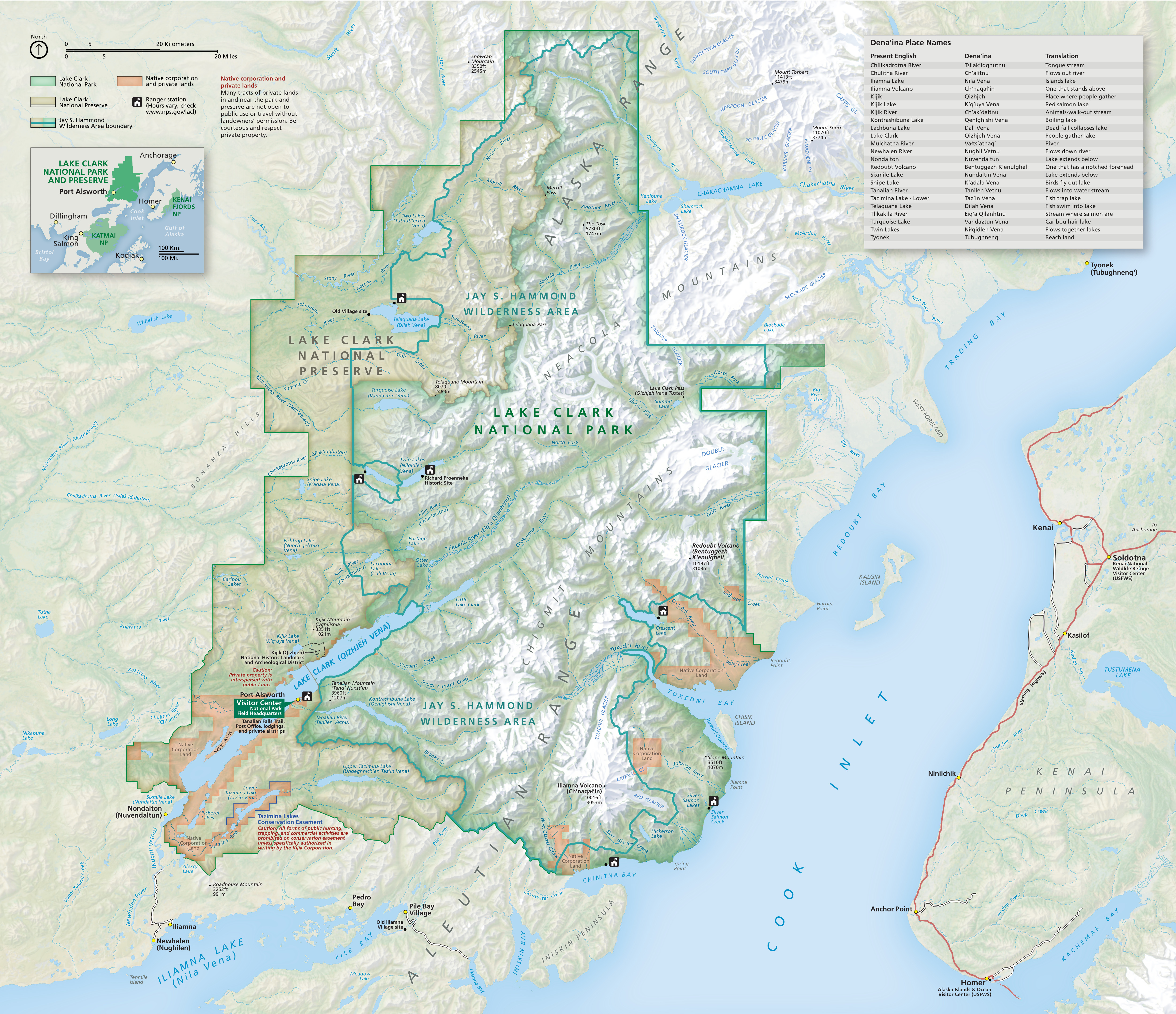 Lake Clark Maps NPMaps Free National Park Maps Lake Clark National Park Map 