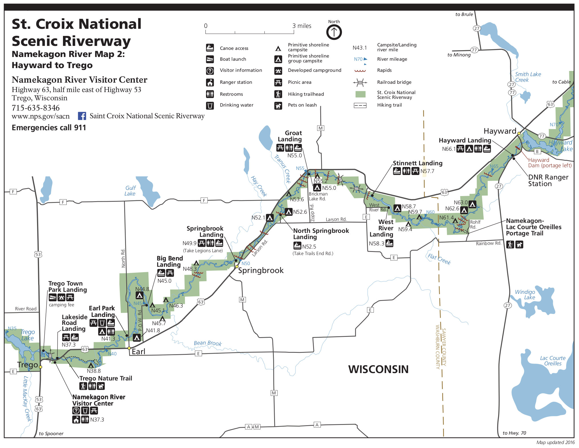 Upper St Croix River Map St Croix River HZVOF Namekagon River Map 2 Hayward Landing 