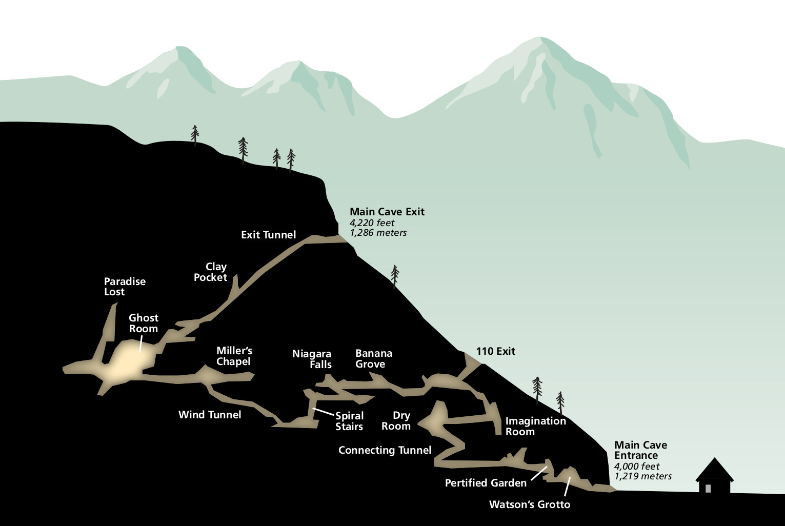 Cave Junction Or Oregon Caves Layout Map 