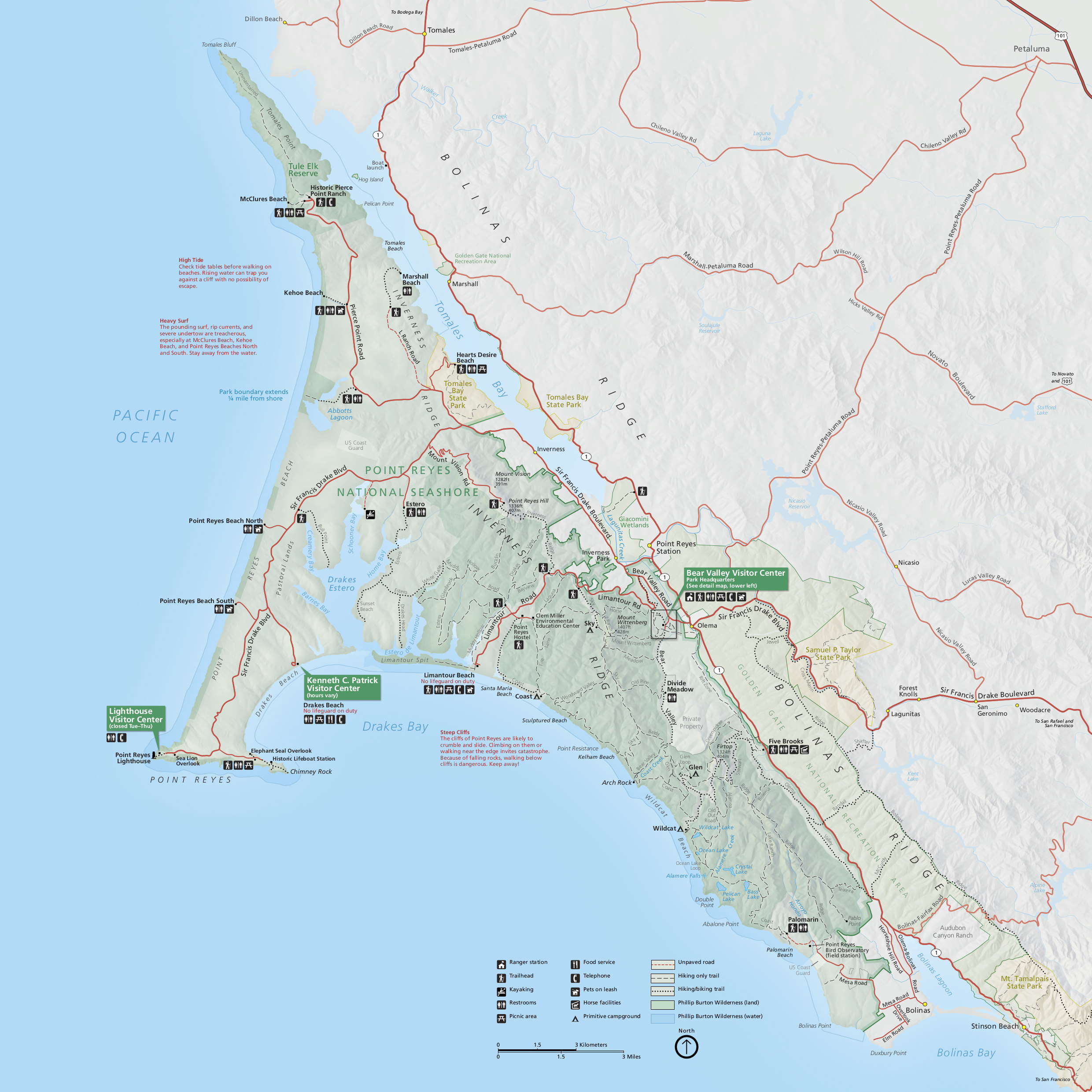 Point Reyes Maps NPMaps Free National Park Maps Point Reyes Map 