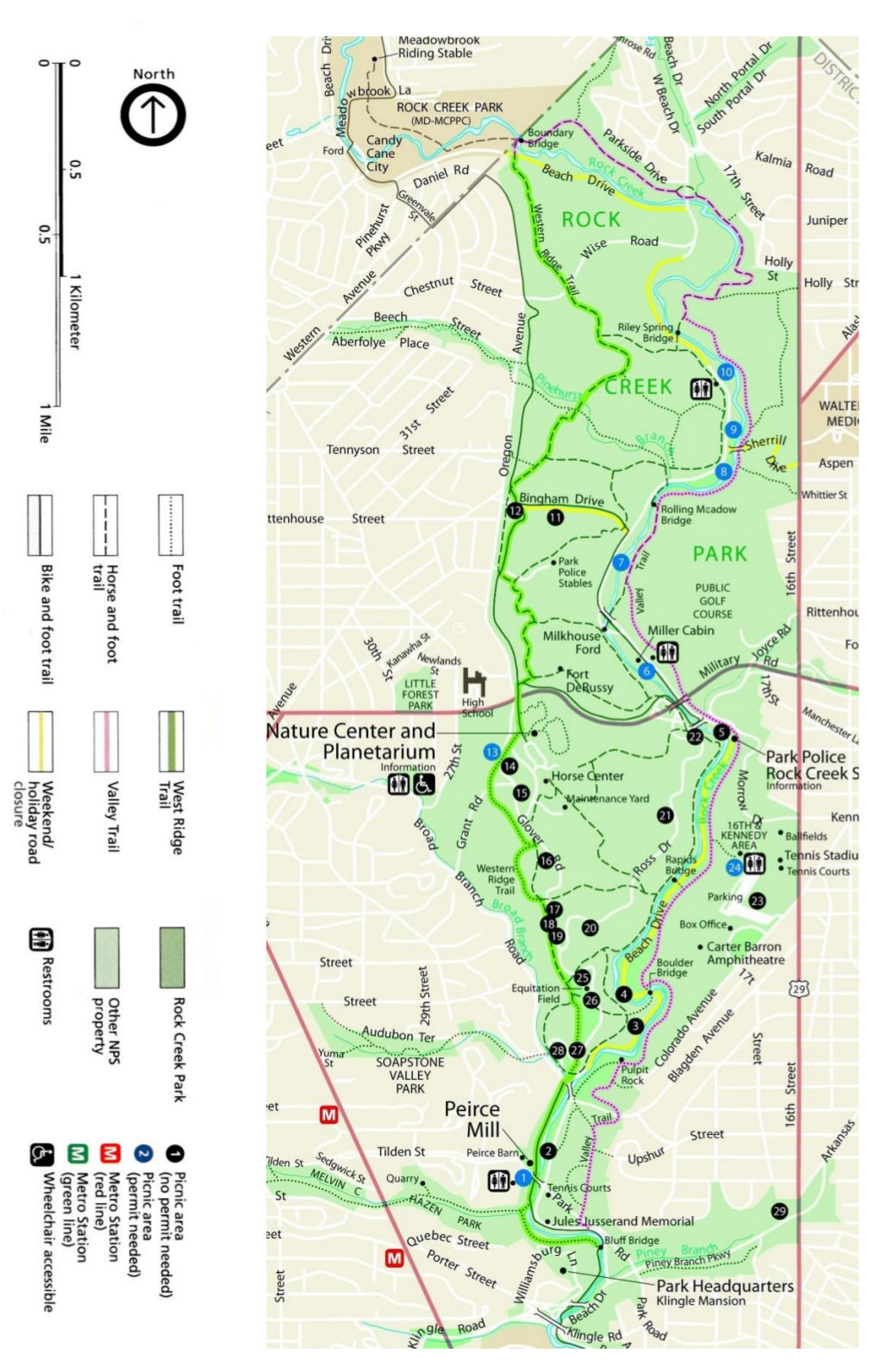 Rock Creek Maps NPMaps Free National Park Maps Rock Creek Bicycle Map 