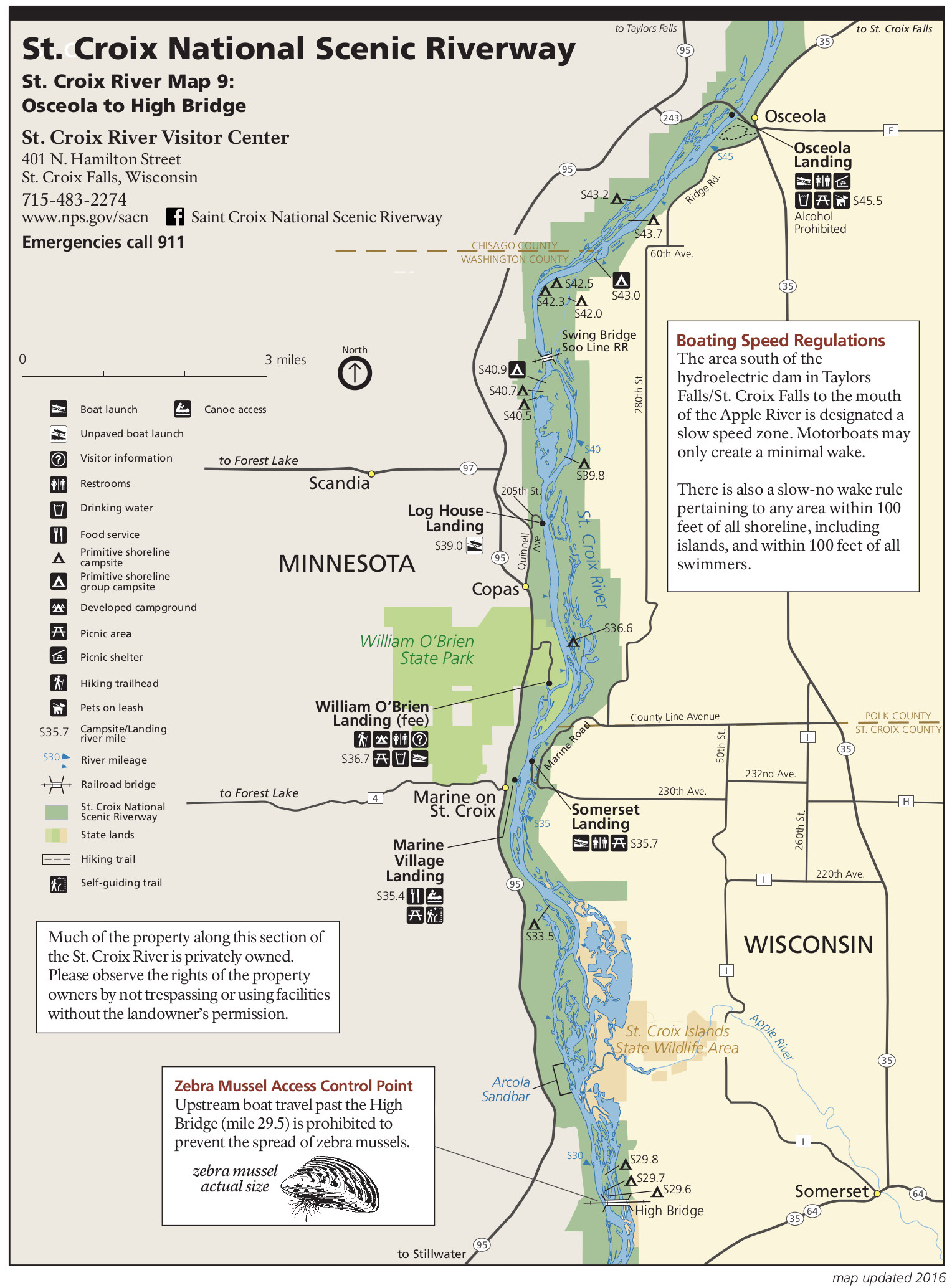 Saint Croix Maps NPMaps Free National Park Maps Saint Croix River Map 9 High Bridge 