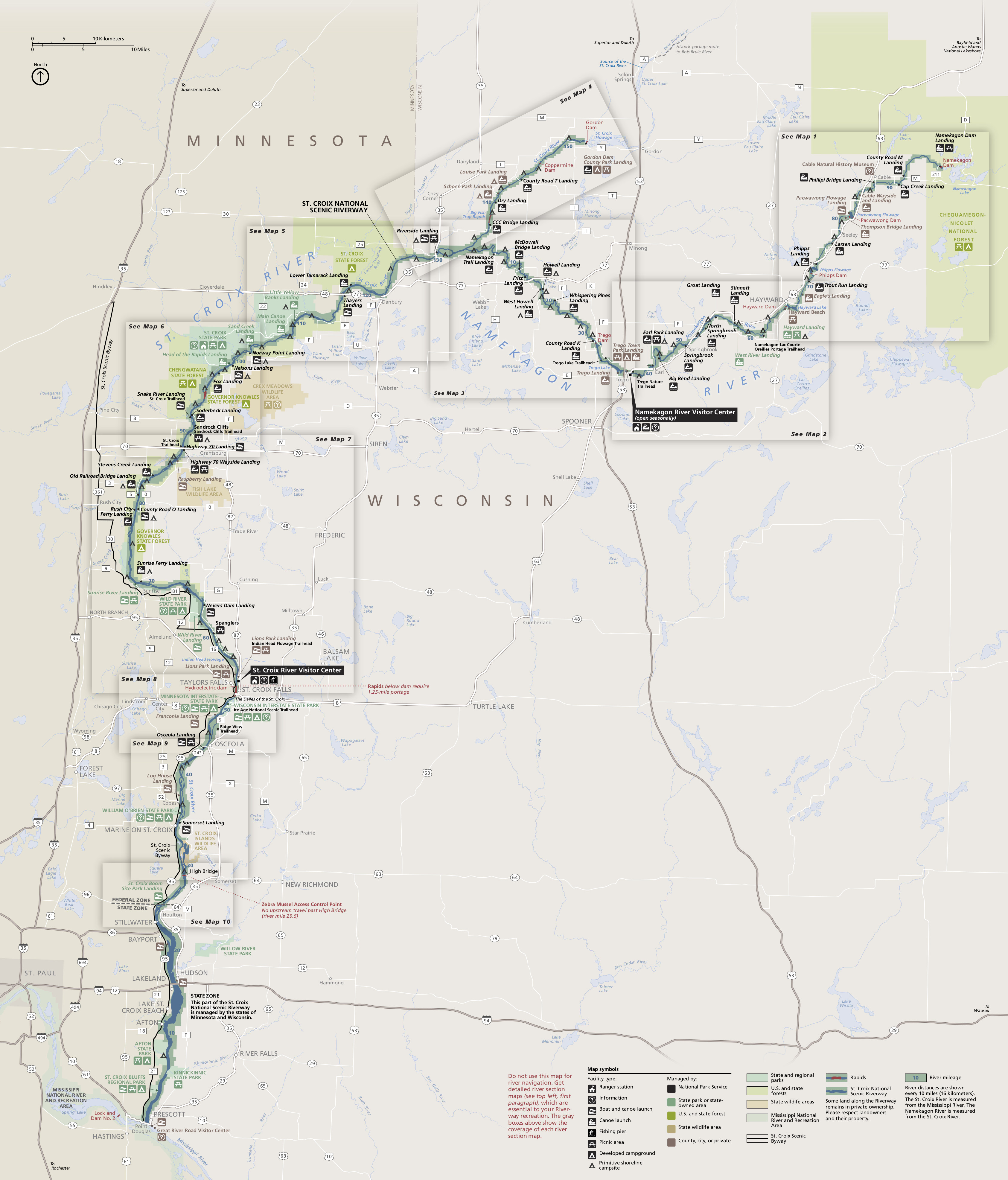 Saint Croix Maps NPMaps Free National Park Maps Saint Croix River Map 