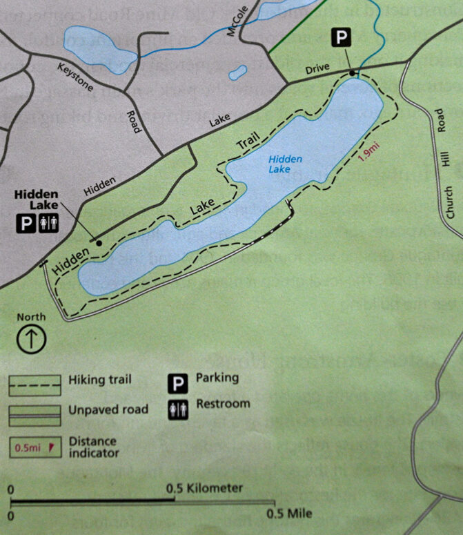 Delaware Water Gap National Recreation Area HIDDEN LAKE TRAIL Hidden Lake Map 671x775 