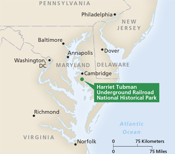 Park Archives Harriet Tubman Underground Railroad National Historical Park Map 