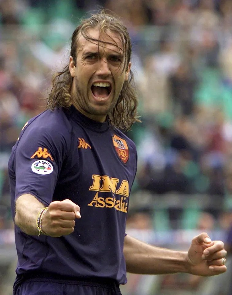 AS ROMA 2000/01 THIRD SHIRT - #18 BATISTUTA (SIZE XL) - Nr10