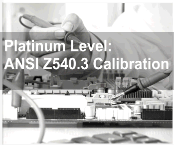 Platinum Level: ANSI Z540.3 Calibration Service