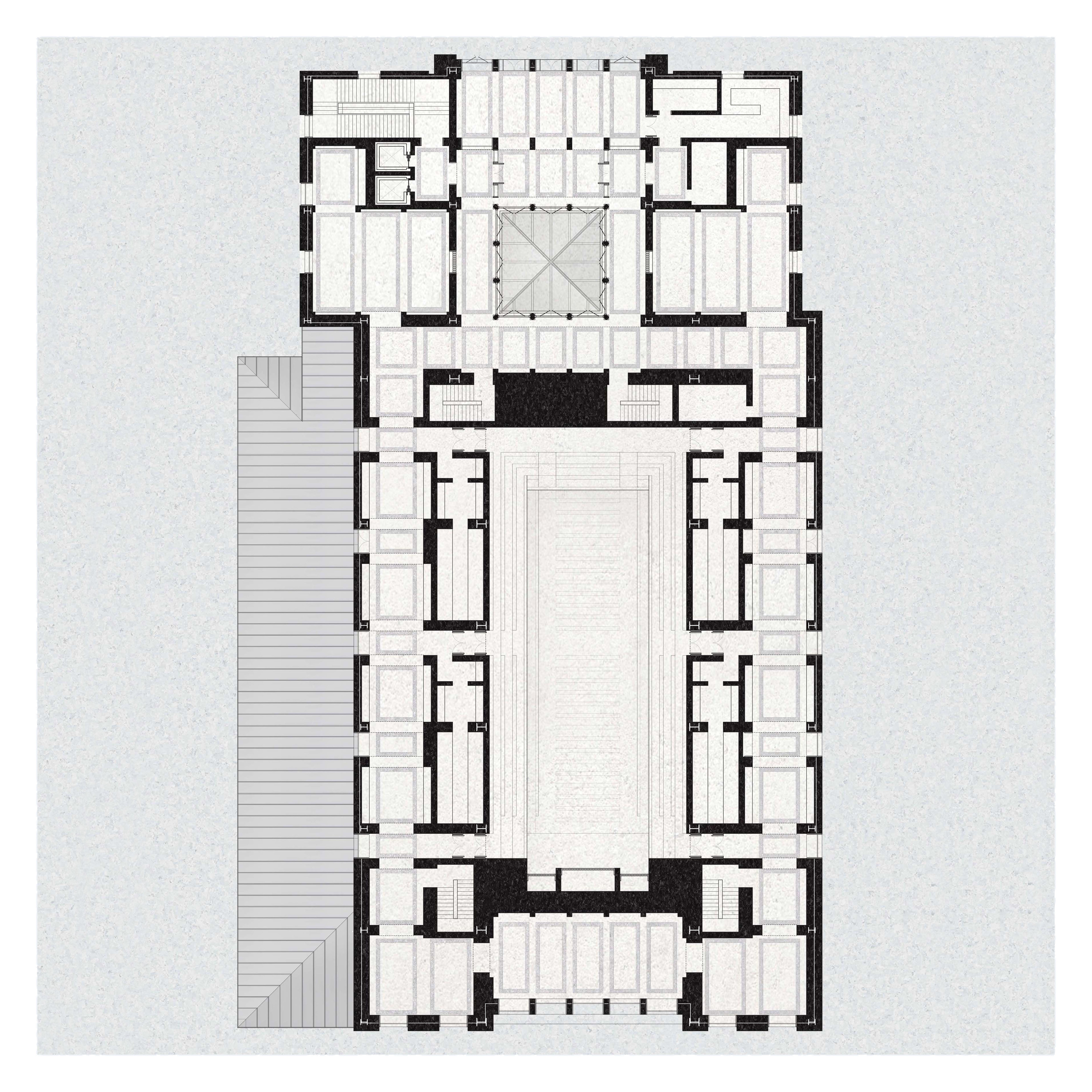 Floor plan at balcony level