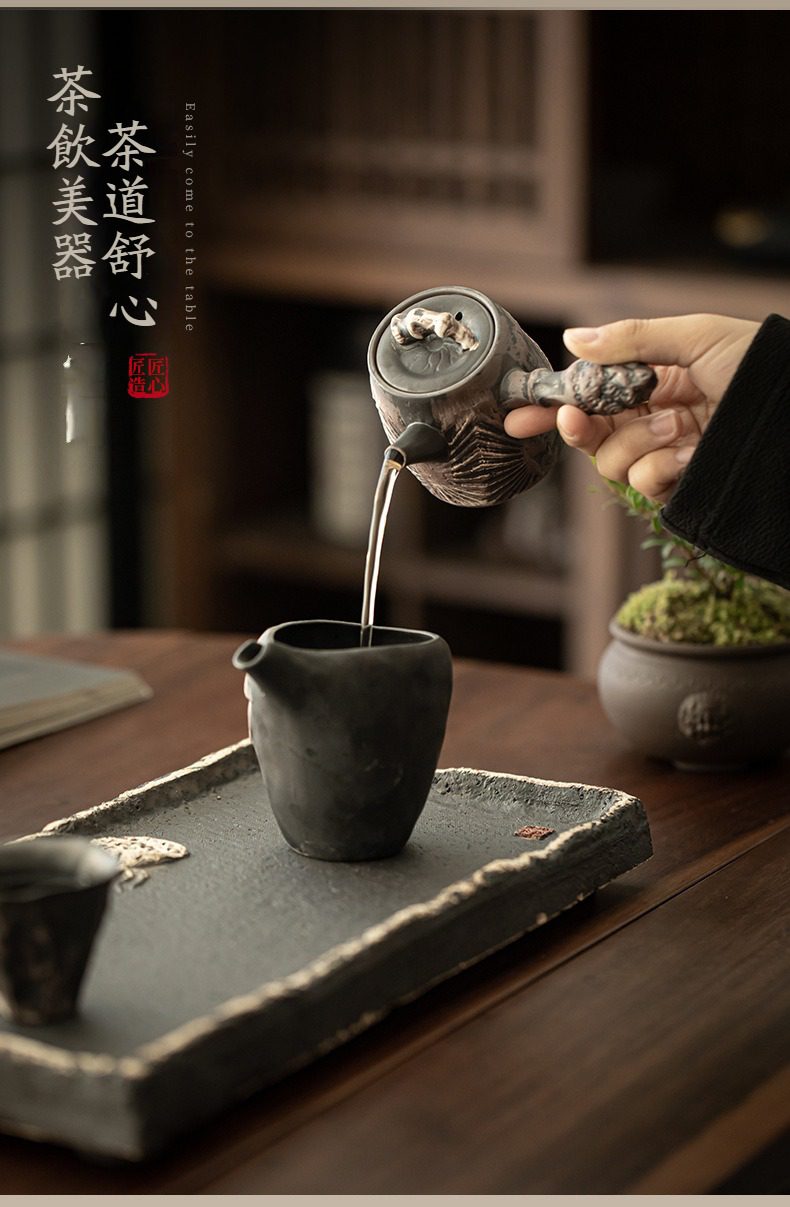 侘寂風蓮香乾泡茶盤茶具套組- 南山居