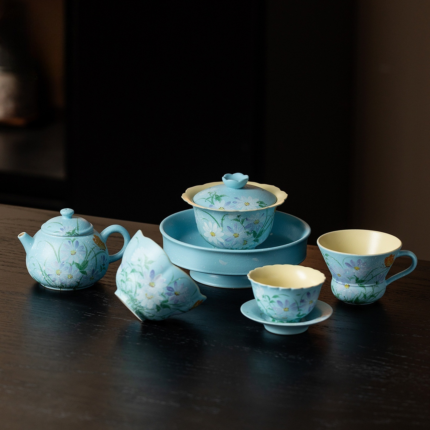 湖藍花澗茶具- 南山居