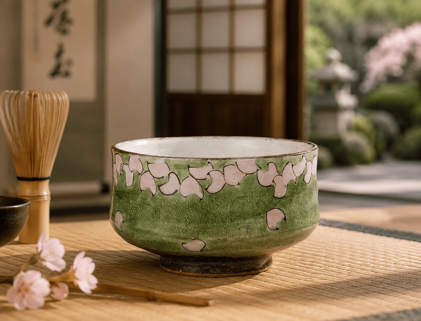 花櫻抹茶碗/ 日本九谷燒- 南山居