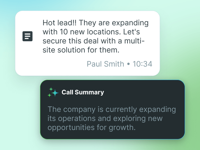 Agent Notes + AI Note taker